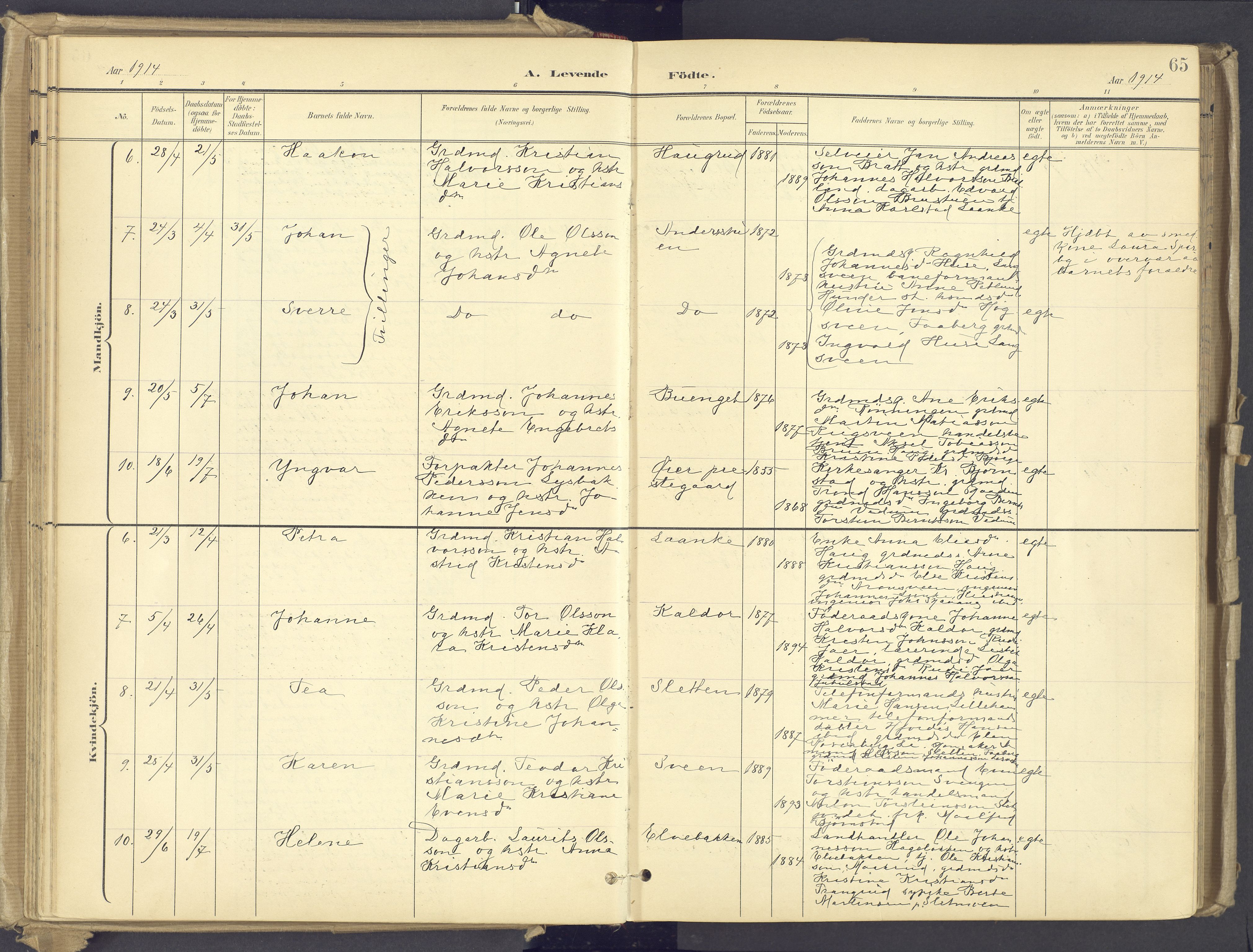 Øyer prestekontor, AV/SAH-PREST-084/H/Ha/Haa/L0012: Parish register (official) no. 12, 1897-1920, p. 65