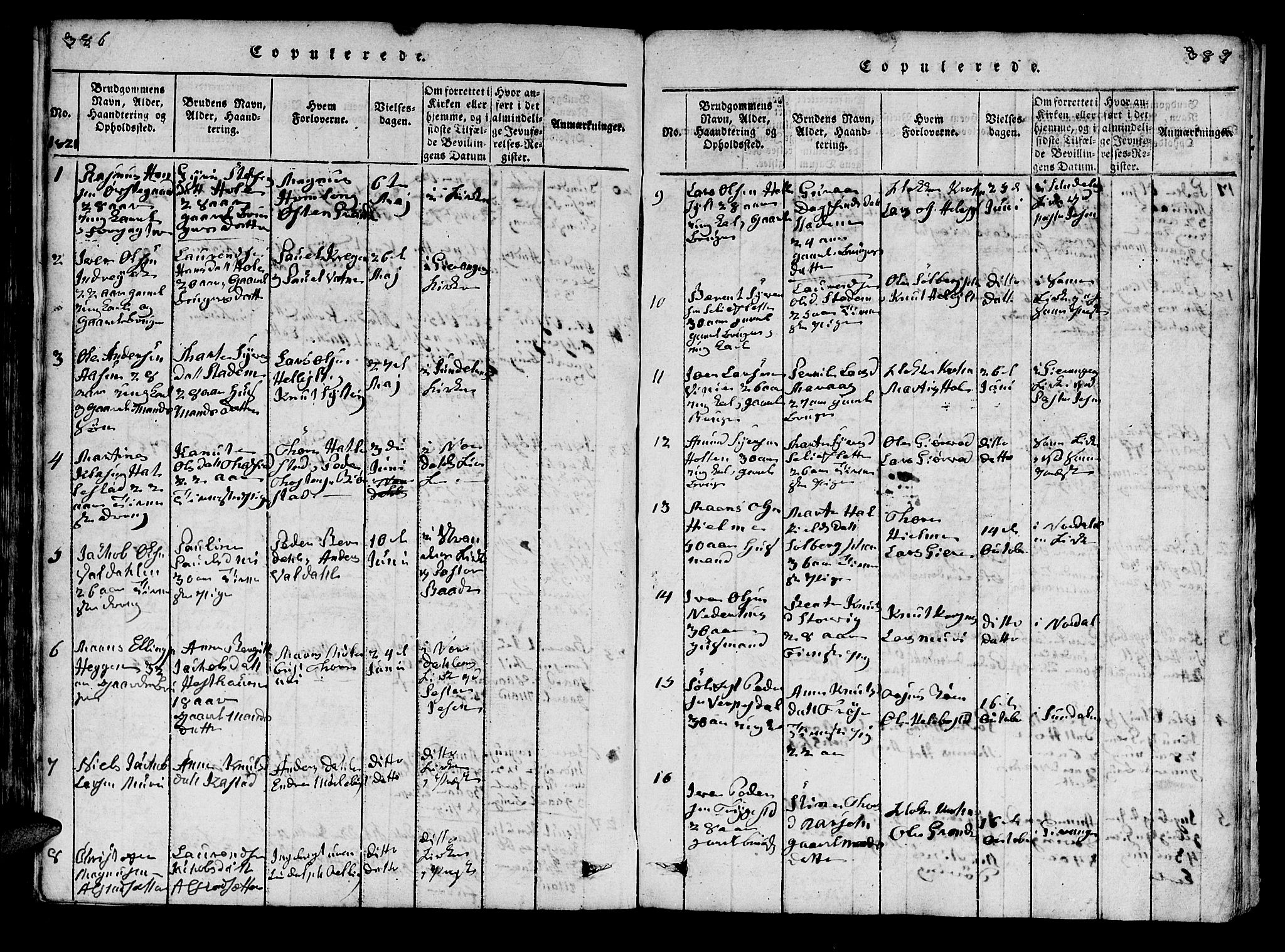 Ministerialprotokoller, klokkerbøker og fødselsregistre - Møre og Romsdal, SAT/A-1454/519/L0246: Parish register (official) no. 519A05, 1817-1834, p. 386-387