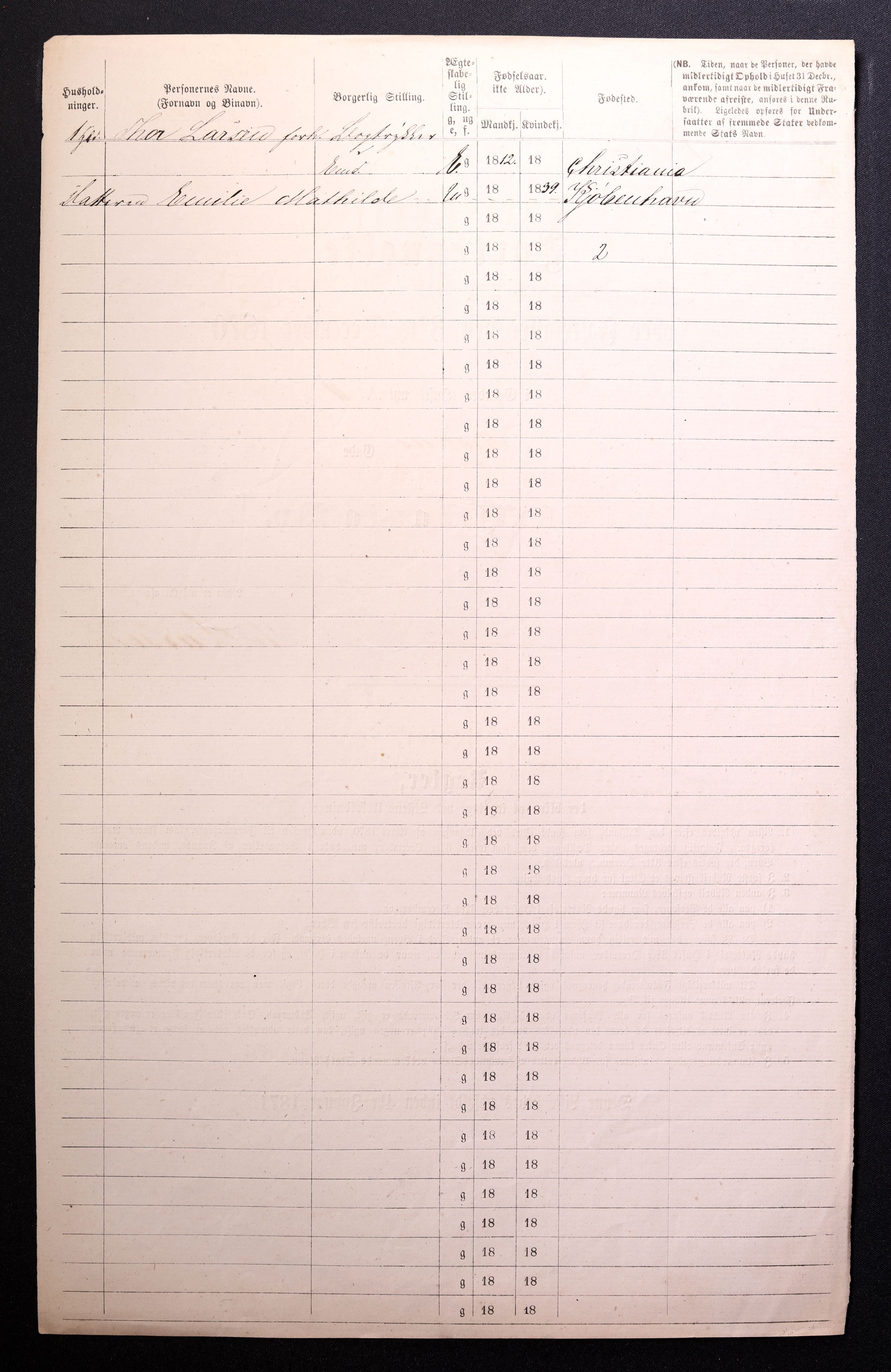 RA, 1870 census for 0301 Kristiania, 1870, p. 1725