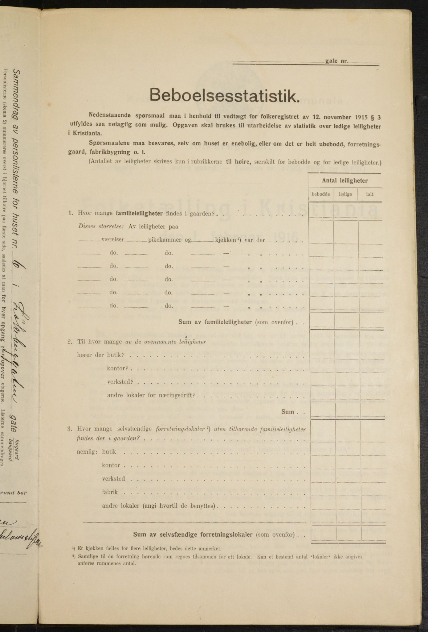 OBA, Municipal Census 1916 for Kristiania, 1916, p. 59888