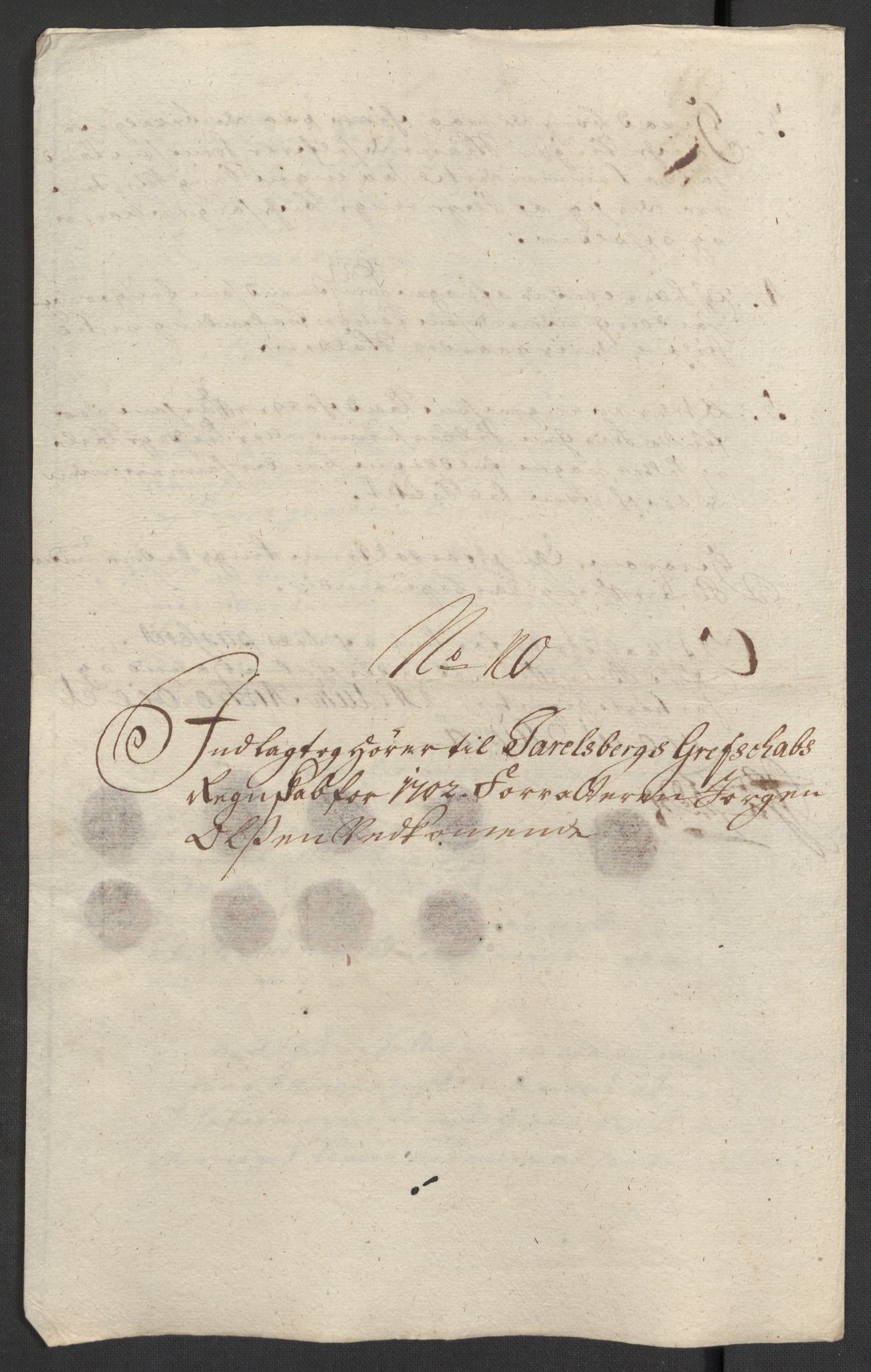 Rentekammeret inntil 1814, Reviderte regnskaper, Fogderegnskap, RA/EA-4092/R32/L1870: Fogderegnskap Jarlsberg grevskap, 1702, p. 156