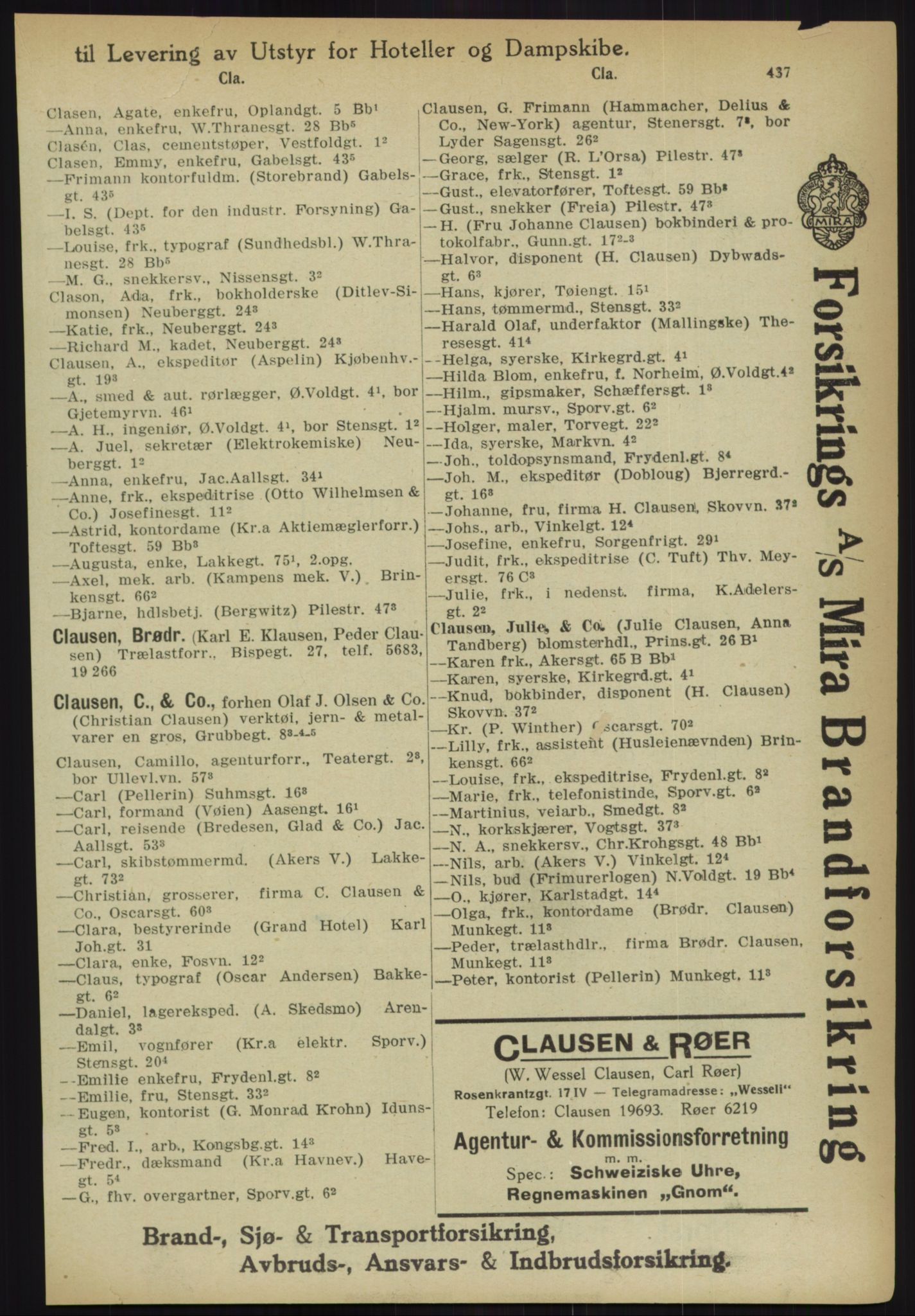 Kristiania/Oslo adressebok, PUBL/-, 1918, p. 462