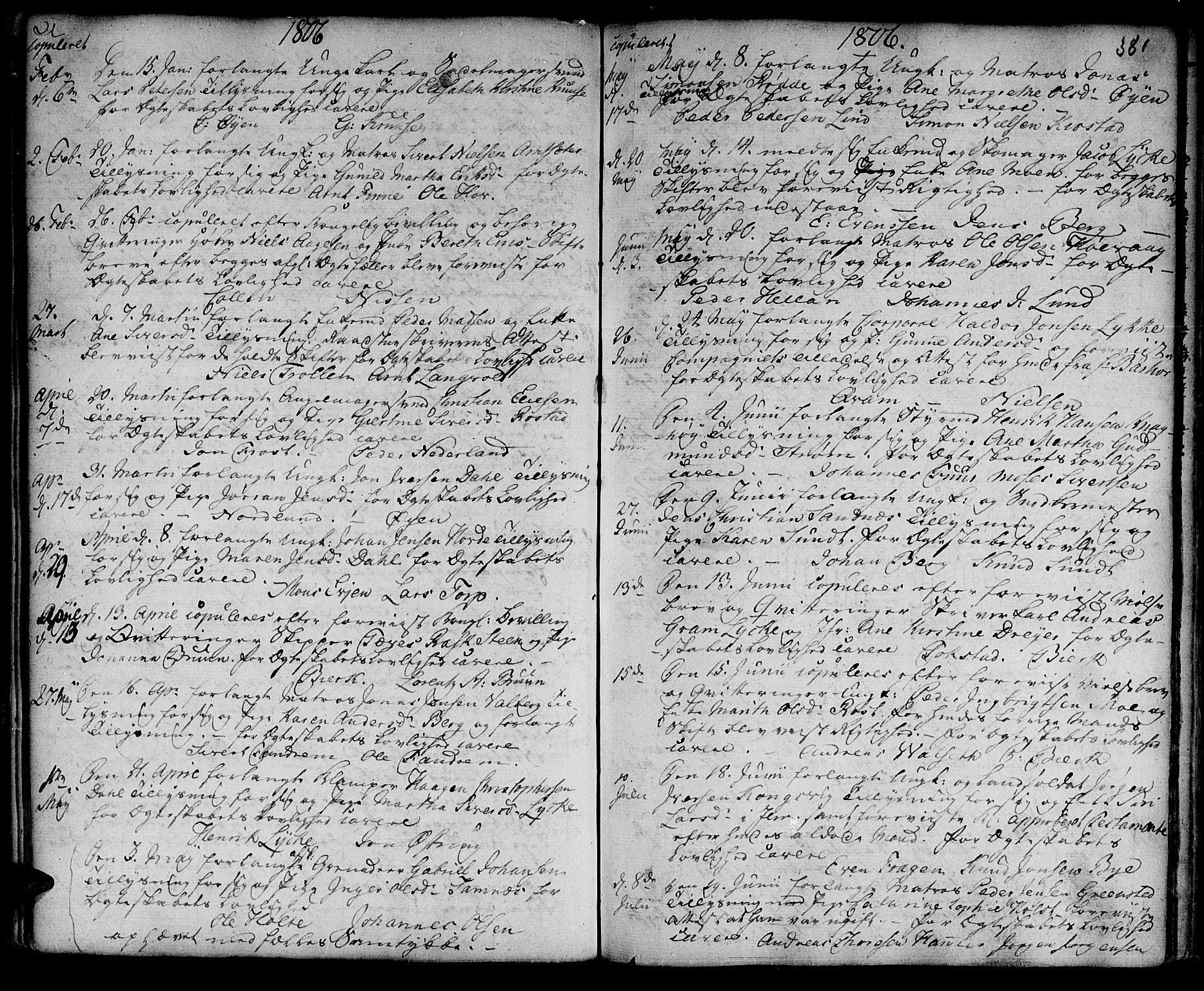 Ministerialprotokoller, klokkerbøker og fødselsregistre - Sør-Trøndelag, SAT/A-1456/601/L0038: Parish register (official) no. 601A06, 1766-1877, p. 381