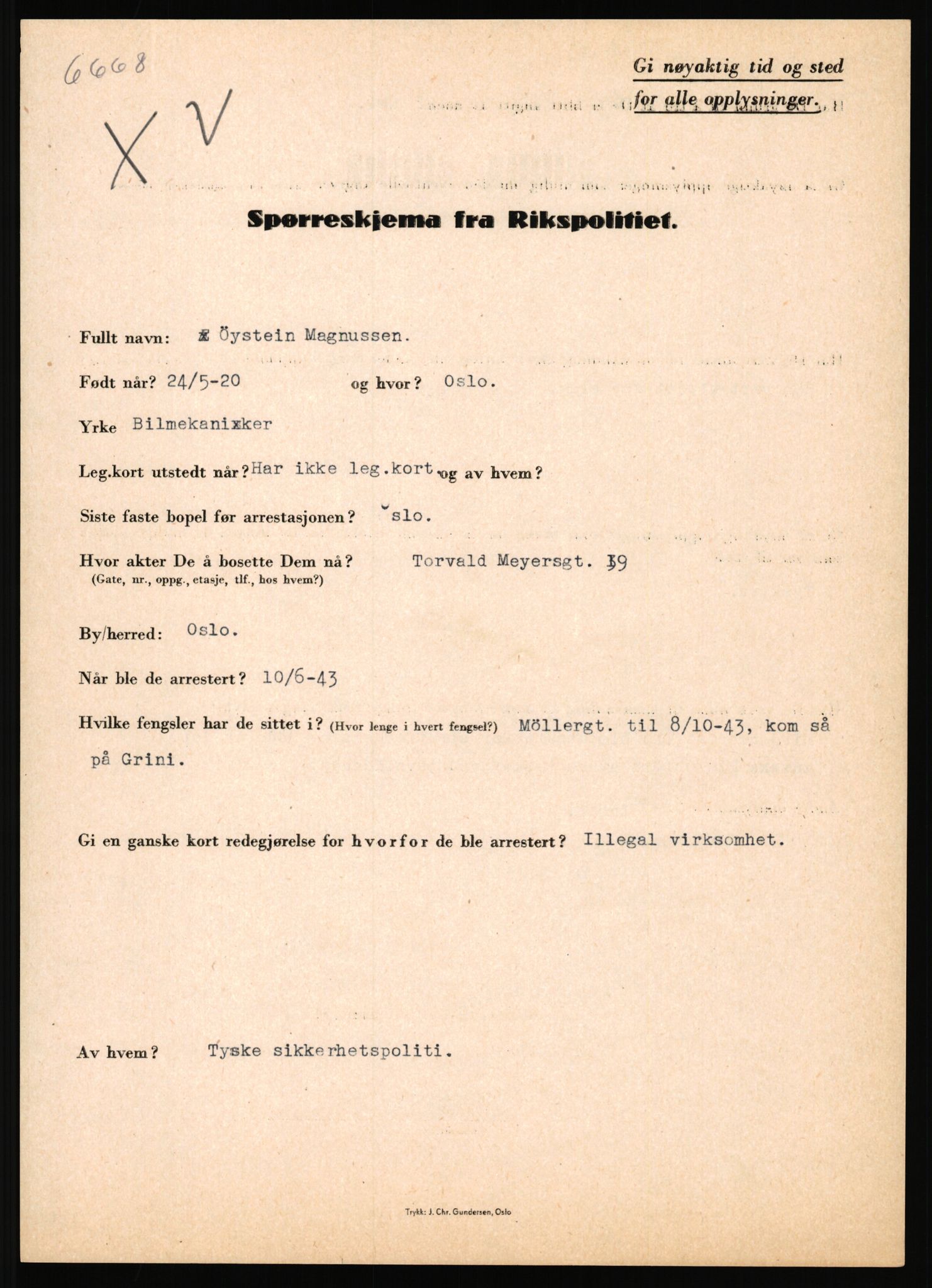 Rikspolitisjefen, AV/RA-S-1560/L/L0011: Lucassen, Oscar Fredrik - Moen, Olav, 1940-1945, p. 452