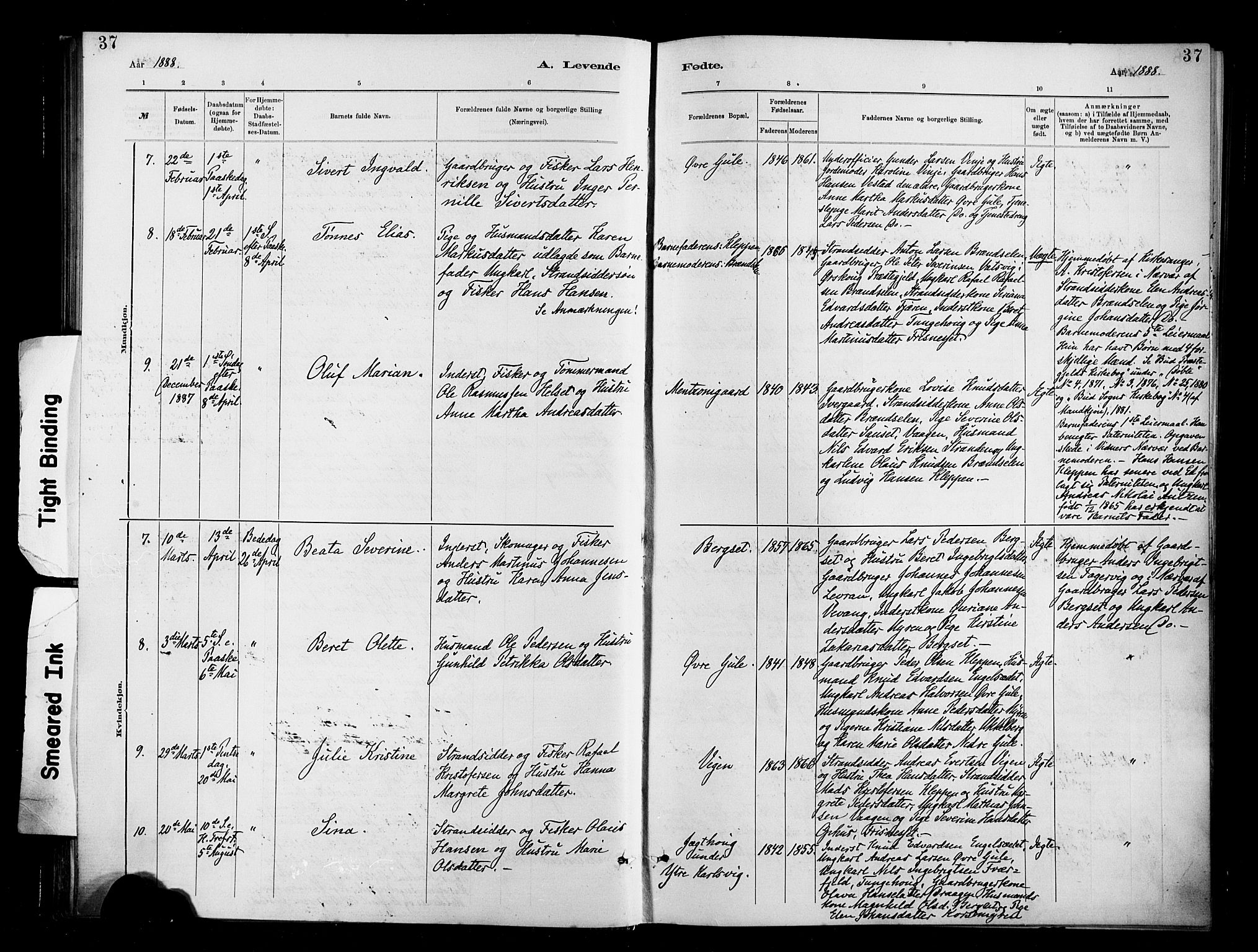 Ministerialprotokoller, klokkerbøker og fødselsregistre - Møre og Romsdal, AV/SAT-A-1454/566/L0769: Parish register (official) no. 566A08, 1881-1903, p. 37