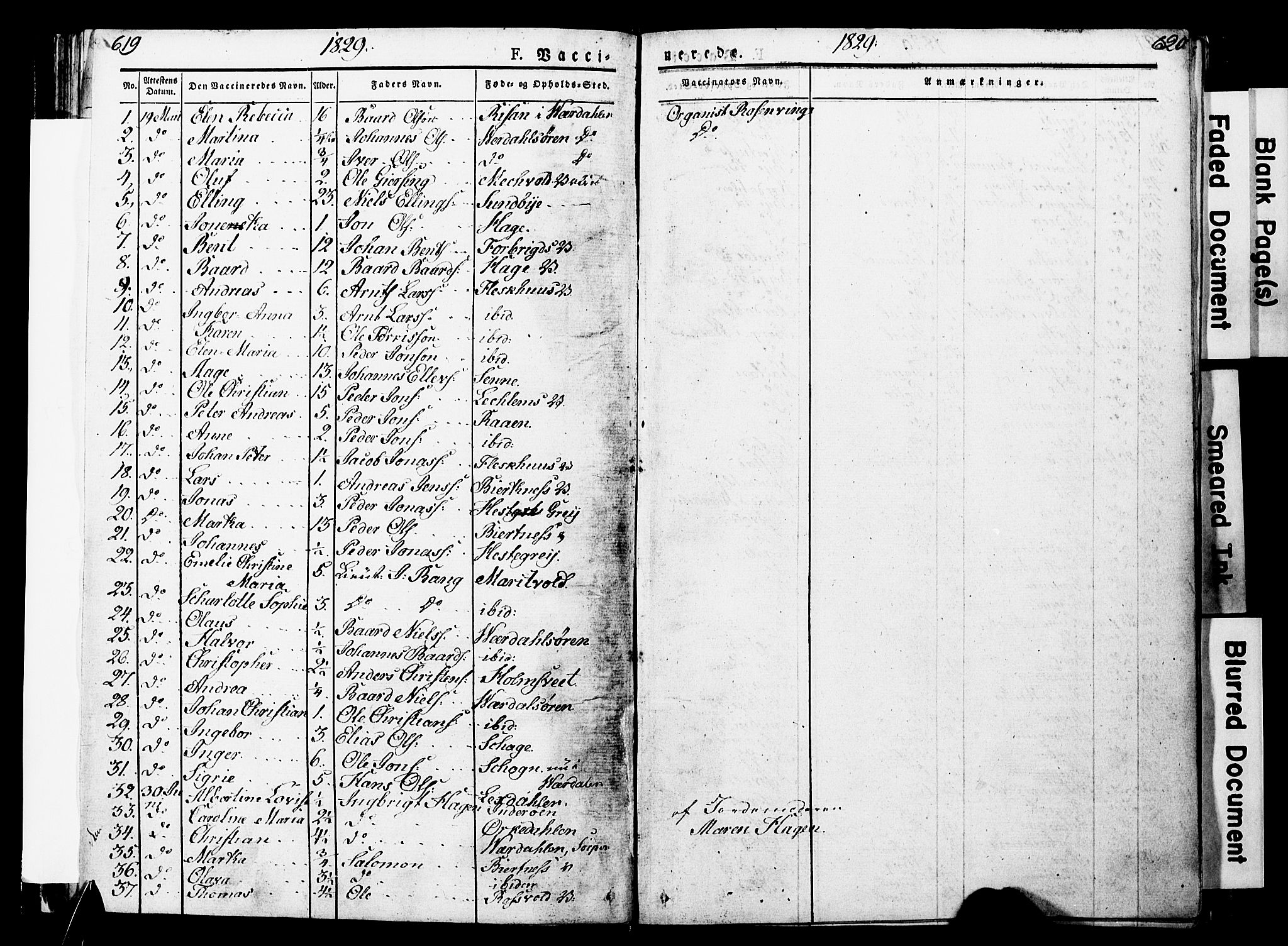 Ministerialprotokoller, klokkerbøker og fødselsregistre - Nord-Trøndelag, SAT/A-1458/723/L0243: Parish register (official) no. 723A12, 1822-1851, p. 619-620