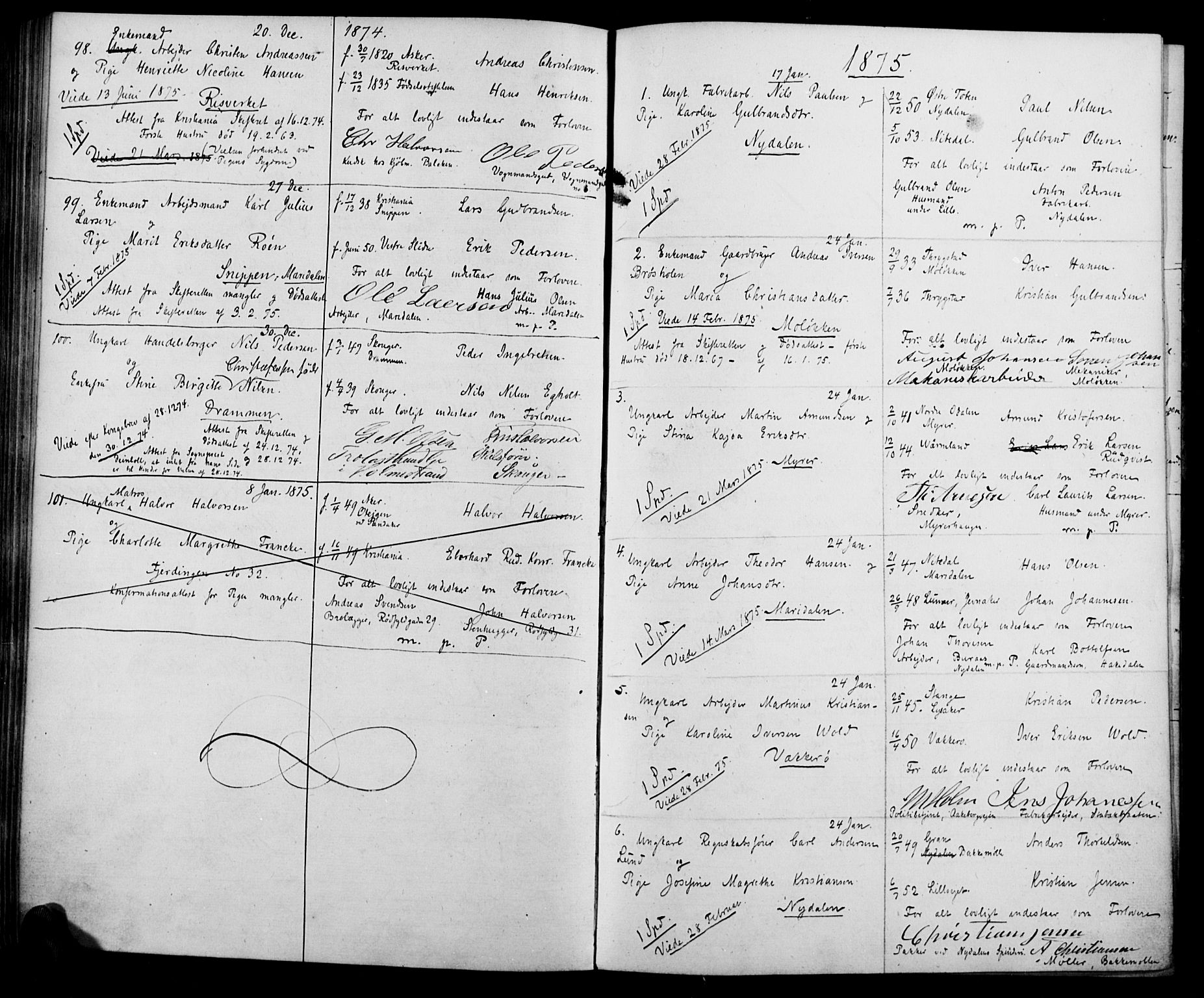 Vestre Aker prestekontor Kirkebøker, AV/SAO-A-10025/H/Ha/L0001: Banns register no. 1, 1865-1878