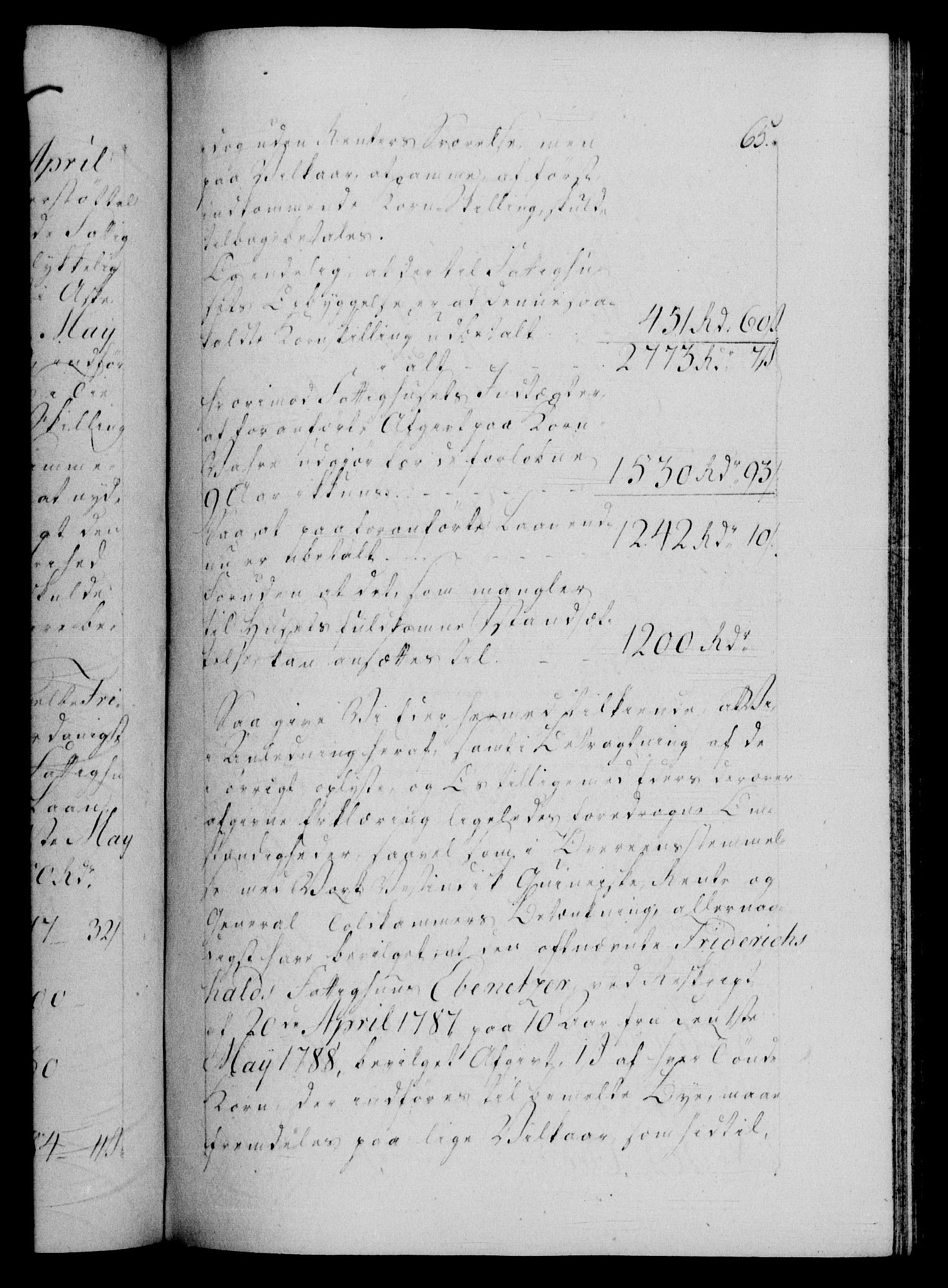 Danske Kanselli 1572-1799, RA/EA-3023/F/Fc/Fca/Fcab/L0046: Norske tegnelser, 1797-1799, p. 65a