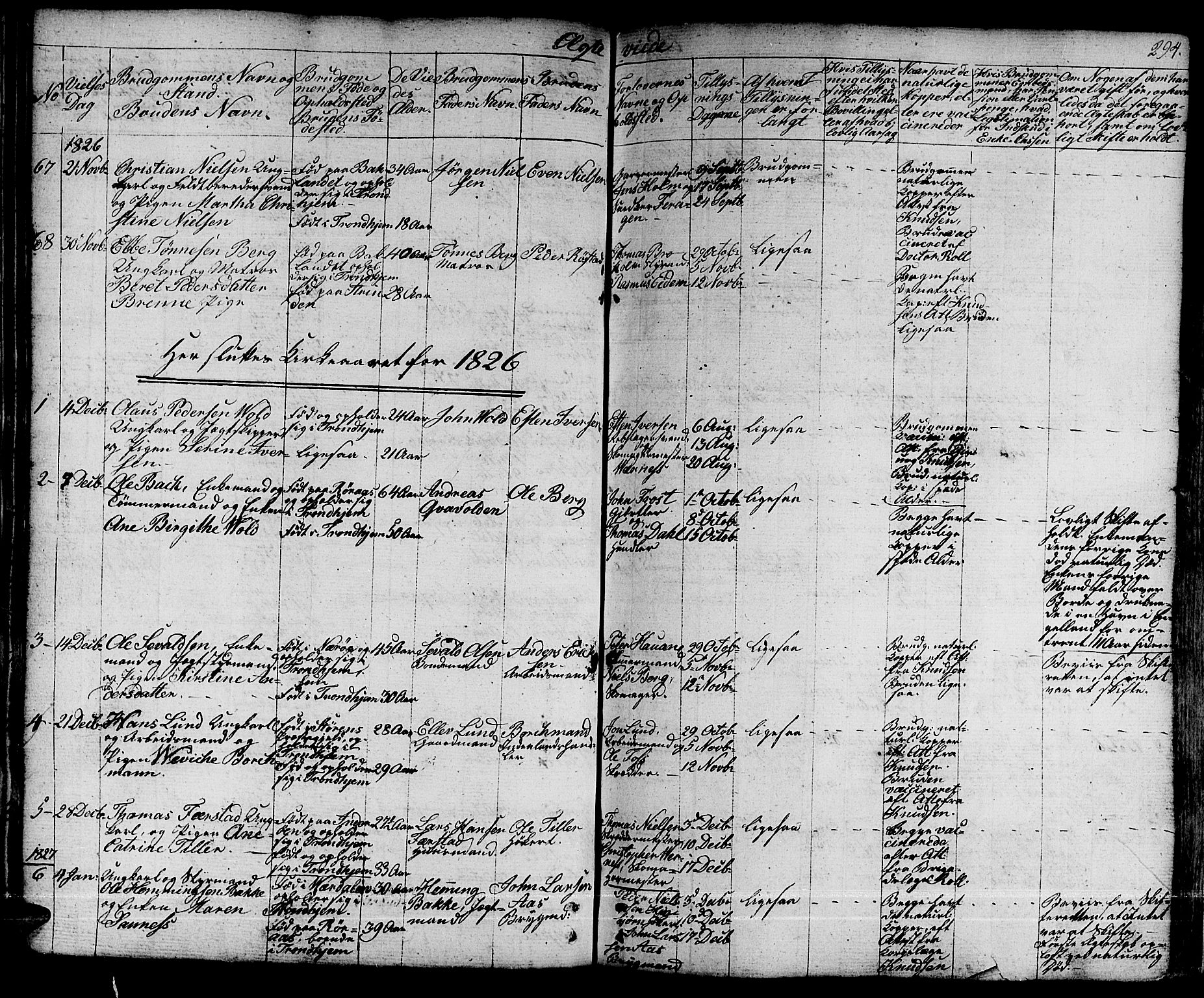 Ministerialprotokoller, klokkerbøker og fødselsregistre - Sør-Trøndelag, SAT/A-1456/601/L0045: Parish register (official) no. 601A13, 1821-1831, p. 294