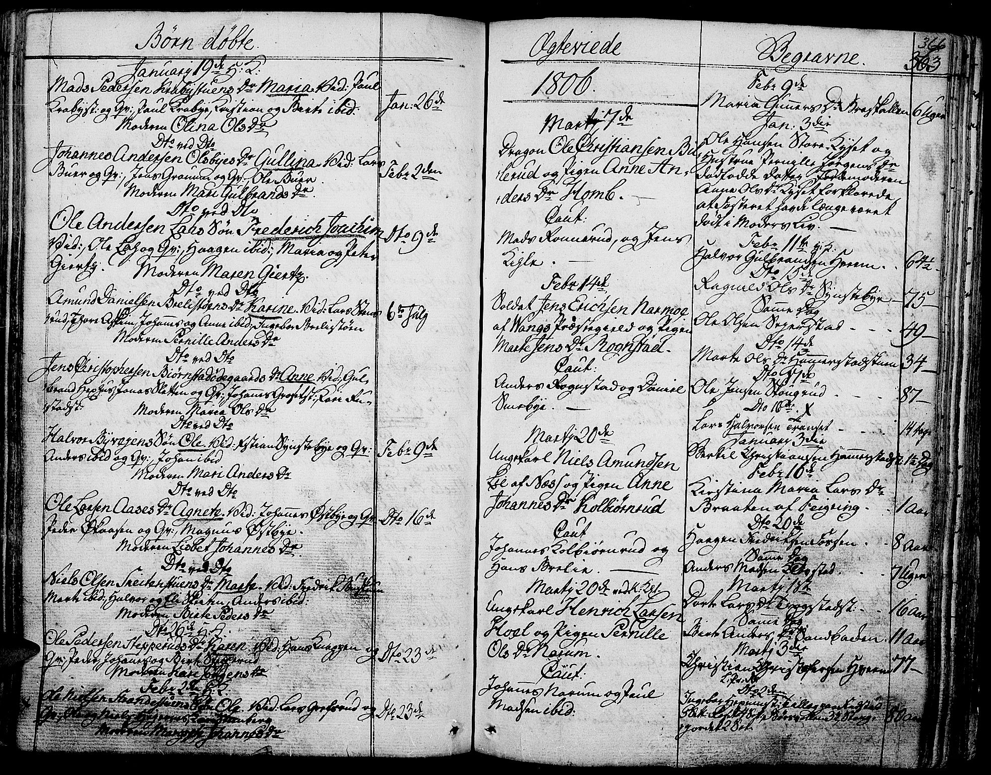 Toten prestekontor, AV/SAH-PREST-102/H/Ha/Haa/L0007: Parish register (official) no. 7, 1794-1809, p. 366