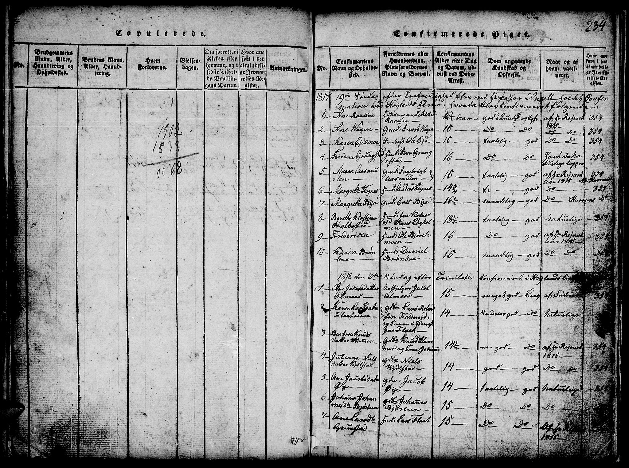 Ministerialprotokoller, klokkerbøker og fødselsregistre - Nord-Trøndelag, SAT/A-1458/765/L0562: Parish register (copy) no. 765C01, 1817-1851, p. 234