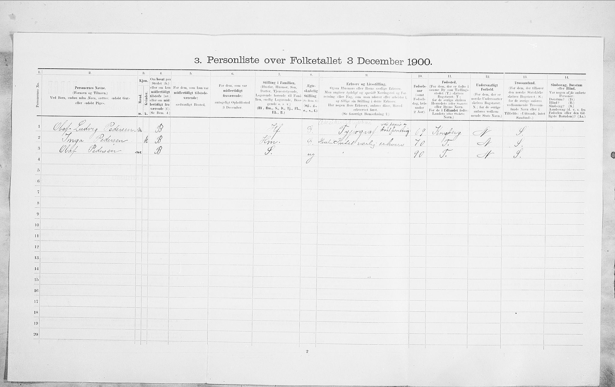 SAO, 1900 census for Kristiania, 1900, p. 87279