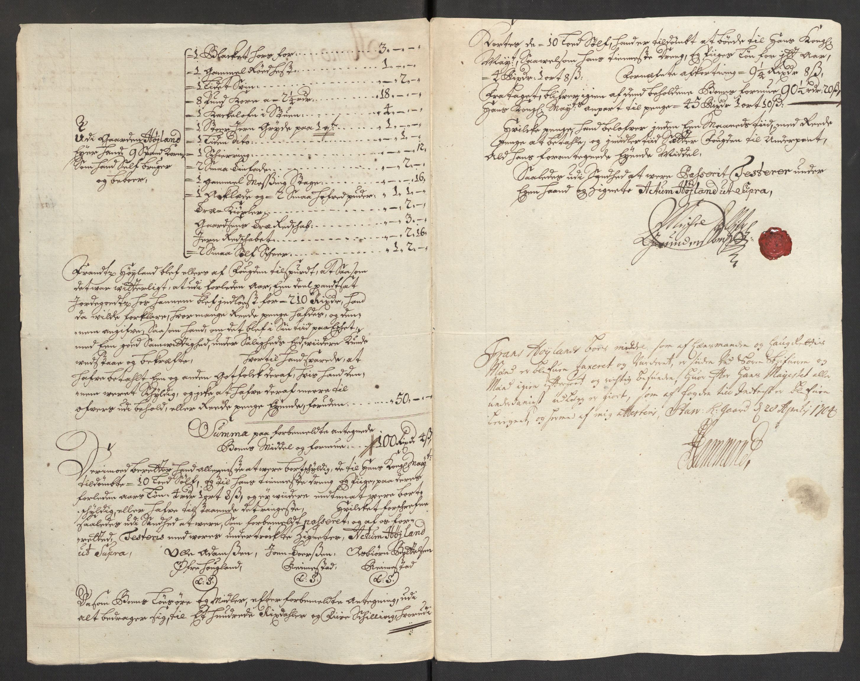 Rentekammeret inntil 1814, Reviderte regnskaper, Fogderegnskap, RA/EA-4092/R46/L2732: Fogderegnskap Jæren og Dalane, 1703-1704, p. 31