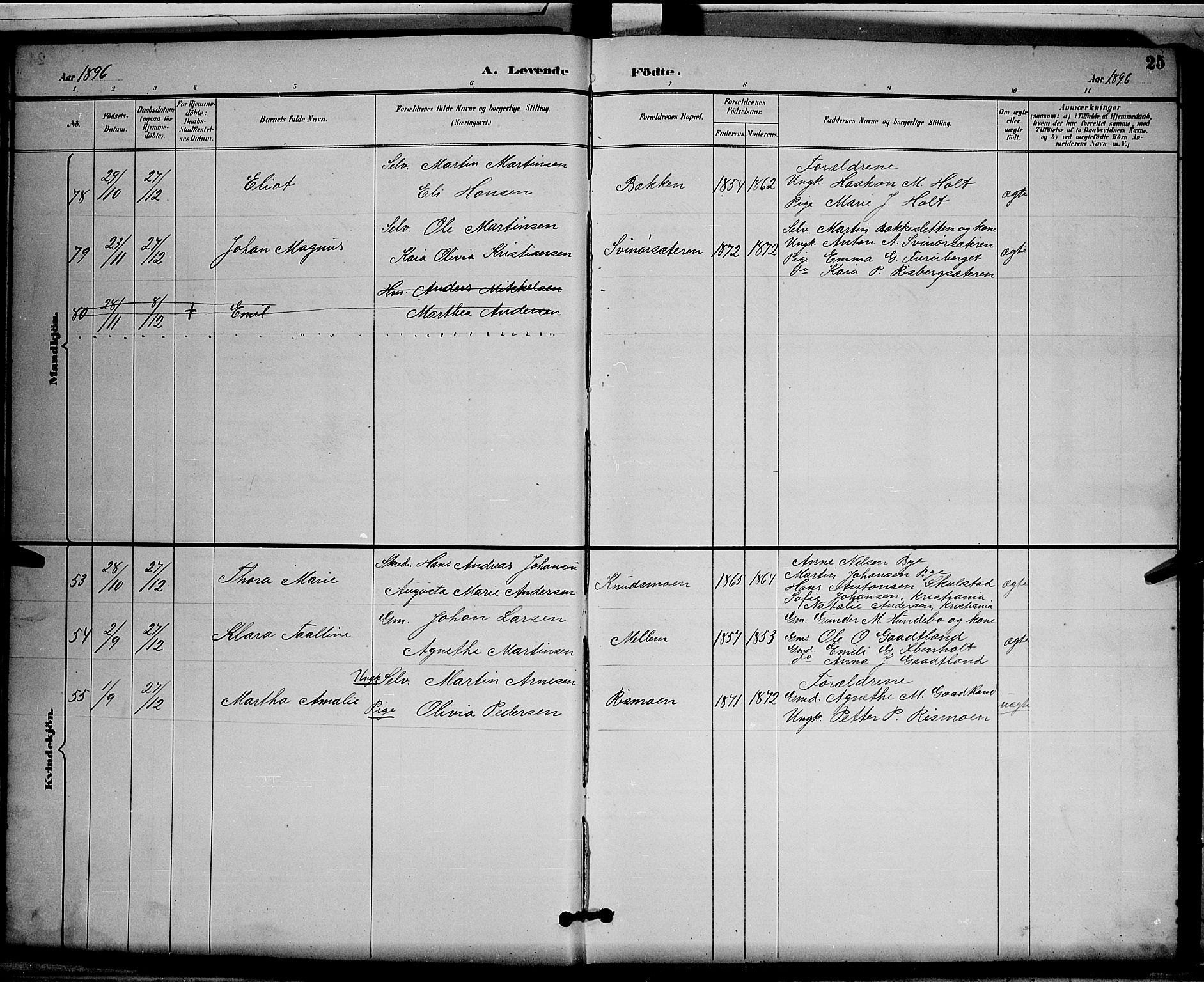 Grue prestekontor, SAH/PREST-036/H/Ha/Hab/L0003: Parish register (copy) no. 3, 1895-1899, p. 25