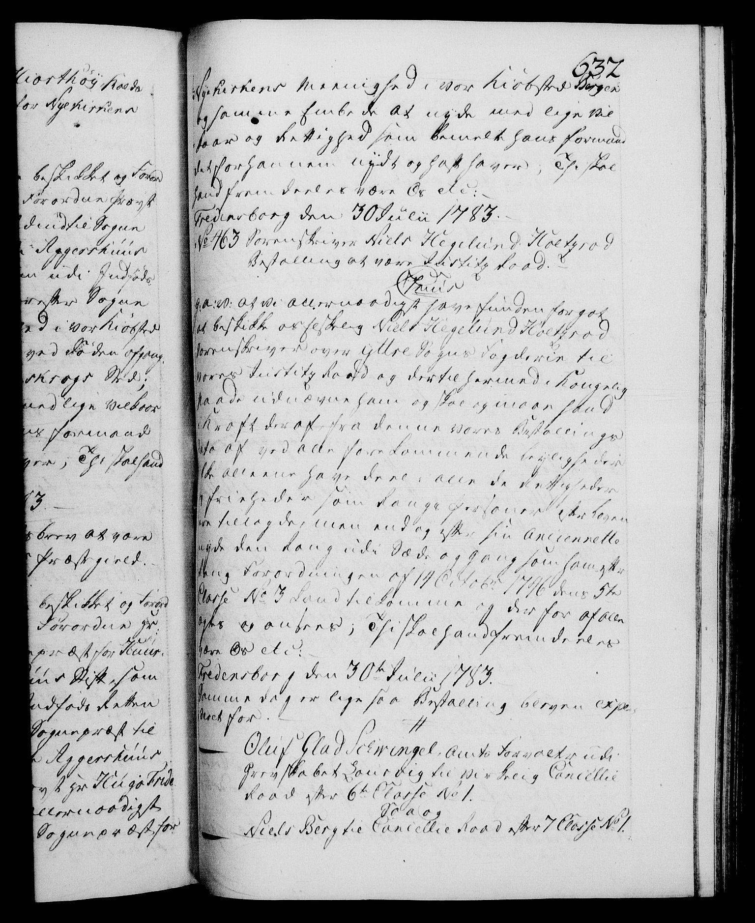 Danske Kanselli 1572-1799, RA/EA-3023/F/Fc/Fca/Fcaa/L0049: Norske registre, 1782-1783, p. 632a
