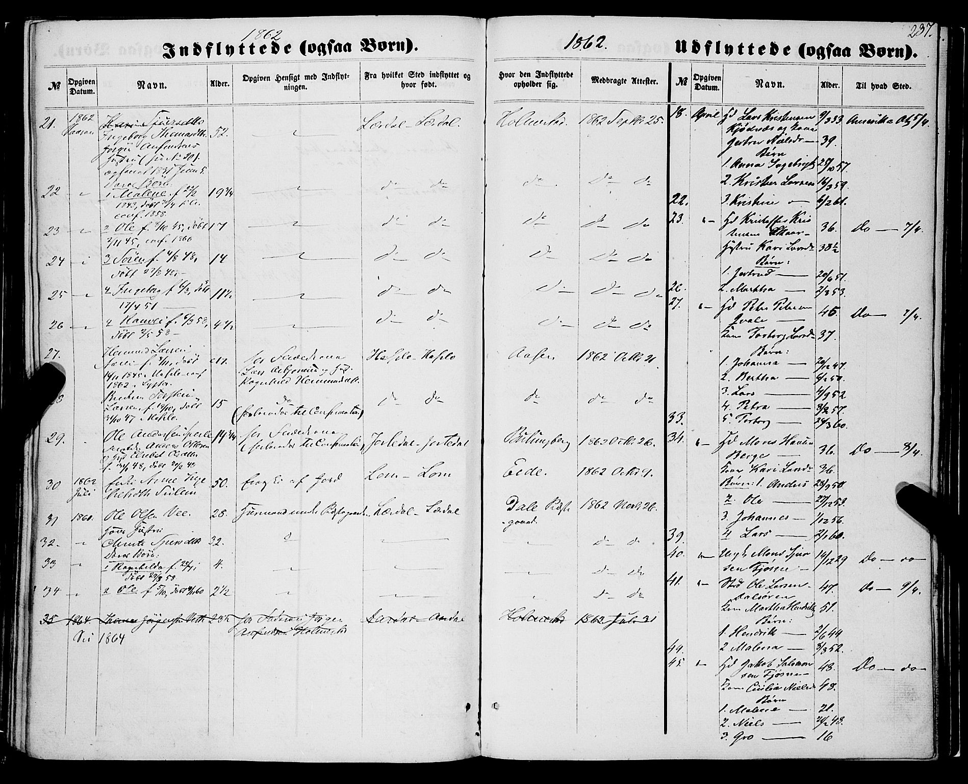 Luster sokneprestembete, AV/SAB-A-81101/H/Haa/Haaa/L0008: Parish register (official) no. A 8, 1860-1870, p. 237