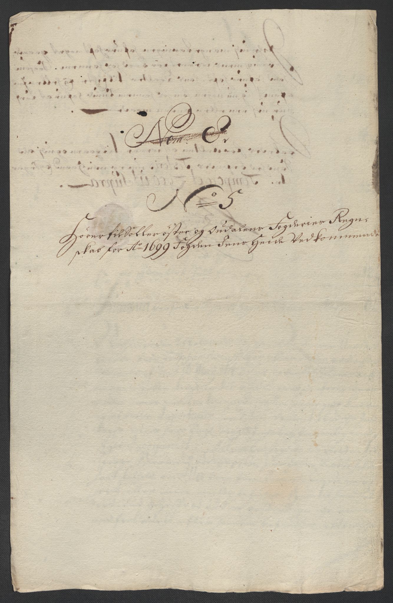 Rentekammeret inntil 1814, Reviderte regnskaper, Fogderegnskap, AV/RA-EA-4092/R13/L0837: Fogderegnskap Solør, Odal og Østerdal, 1699, p. 34