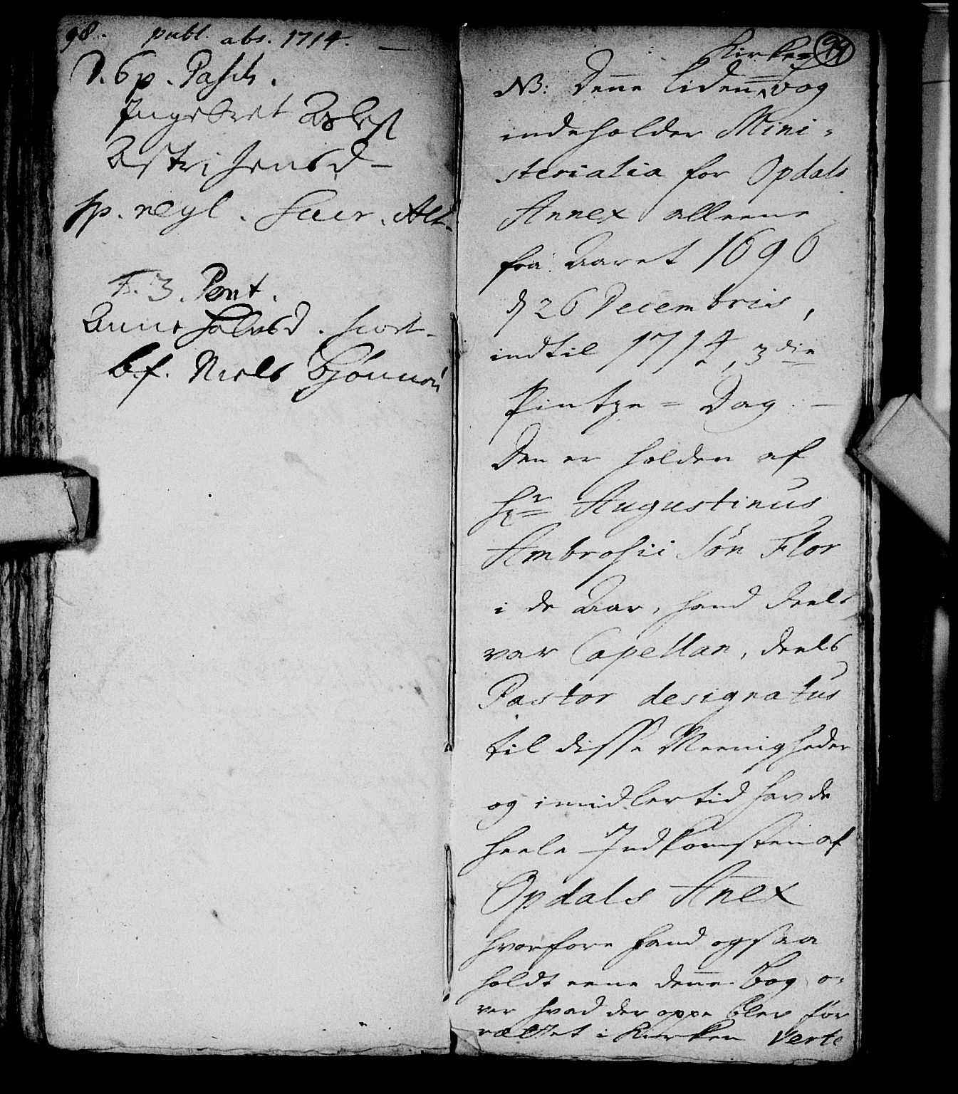 Nore kirkebøker, SAKO/A-238/F/Fc/L0001: Parish register (official) no. III 1, 1696-1714, p. 98-99