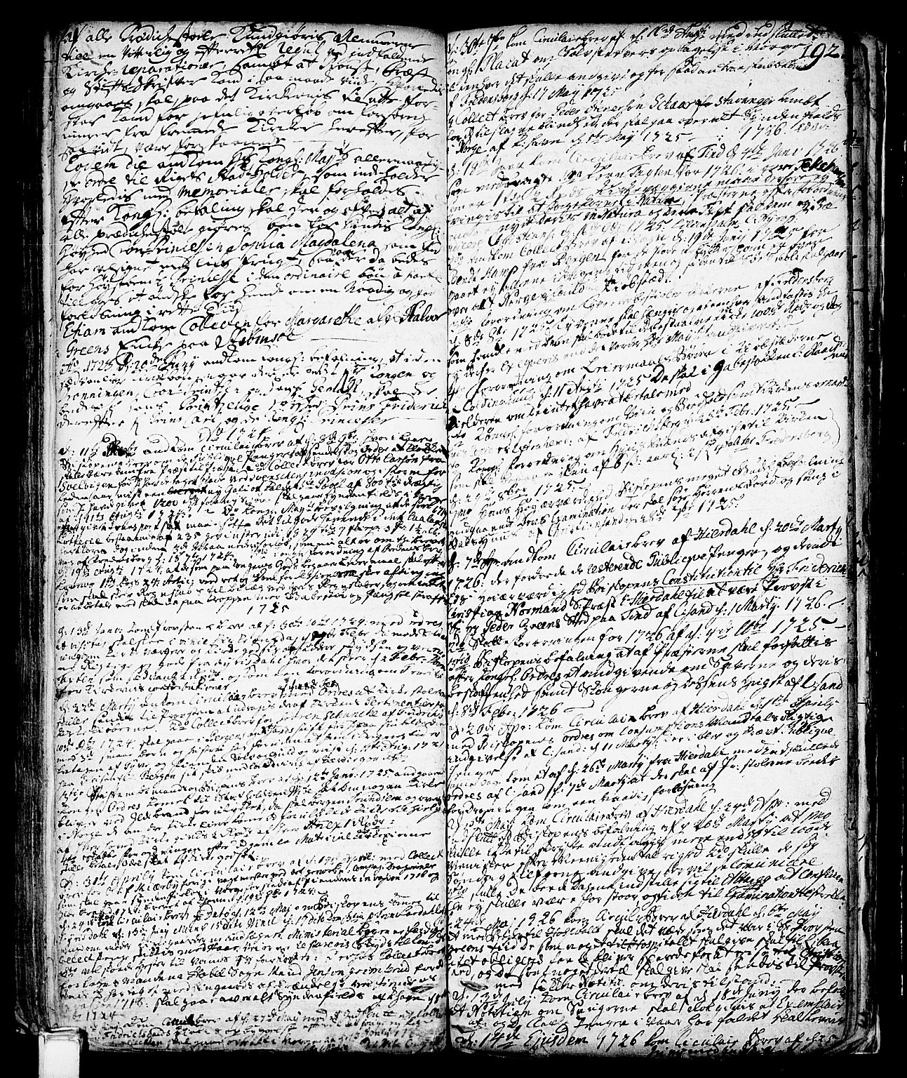 Vinje kirkebøker, SAKO/A-312/F/Fa/L0001: Parish register (official) no. I 1, 1717-1766, p. 192