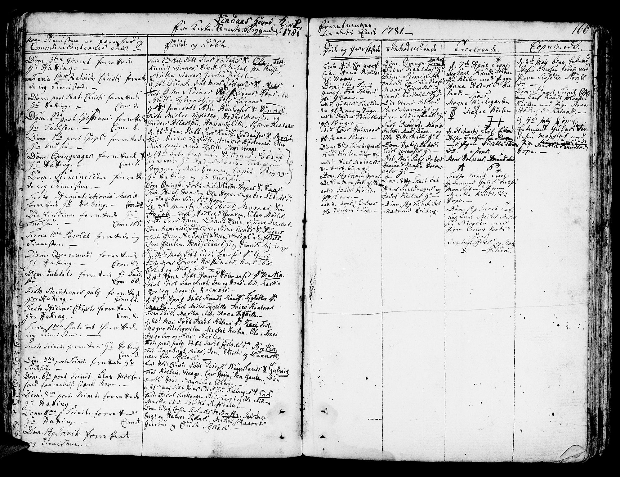 Lindås Sokneprestembete, SAB/A-76701/H/Haa: Parish register (official) no. A 4, 1764-1791, p. 166