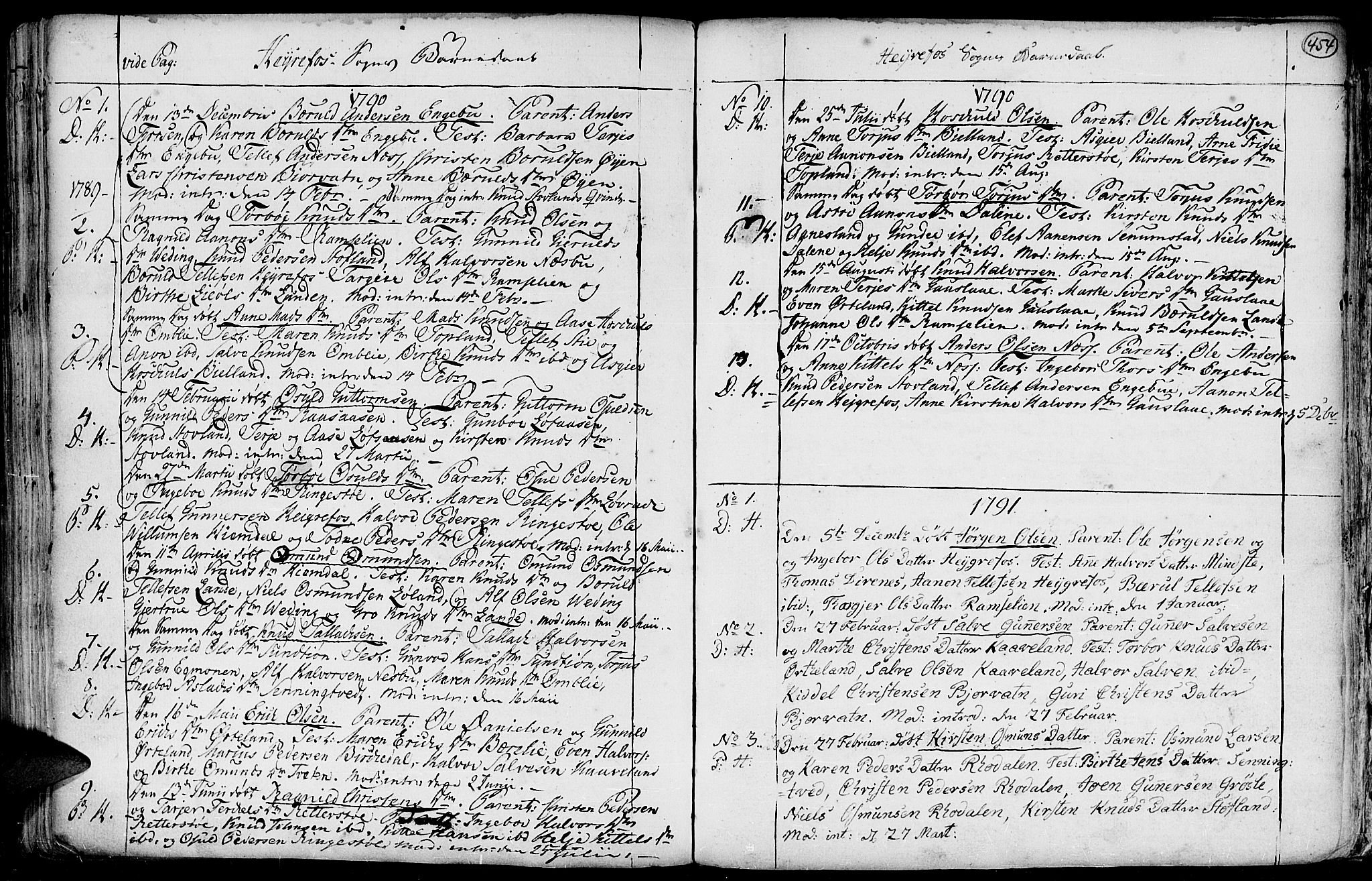 Hommedal sokneprestkontor, SAK/1111-0023/F/Fa/Fab/L0002: Parish register (official) no. A 2 /3, 1740-1821, p. 454