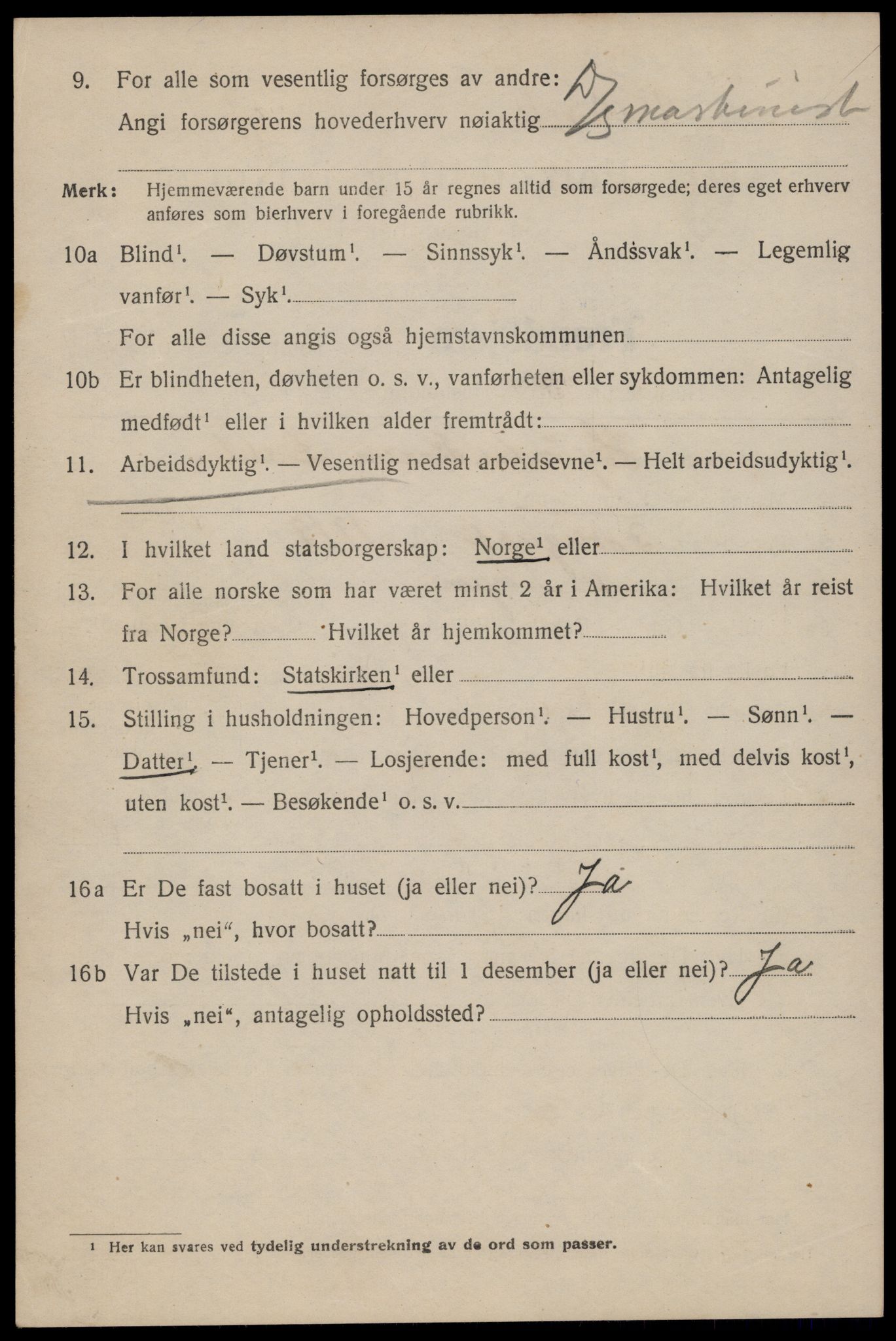 SAT, 1920 census for Trondheim, 1920, p. 132671