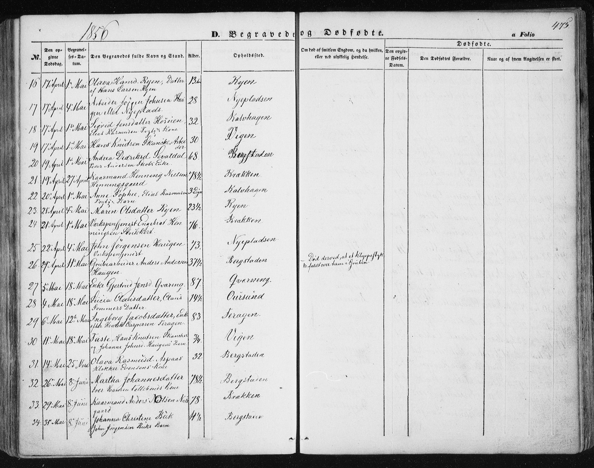 Ministerialprotokoller, klokkerbøker og fødselsregistre - Sør-Trøndelag, SAT/A-1456/681/L0931: Parish register (official) no. 681A09, 1845-1859, p. 475