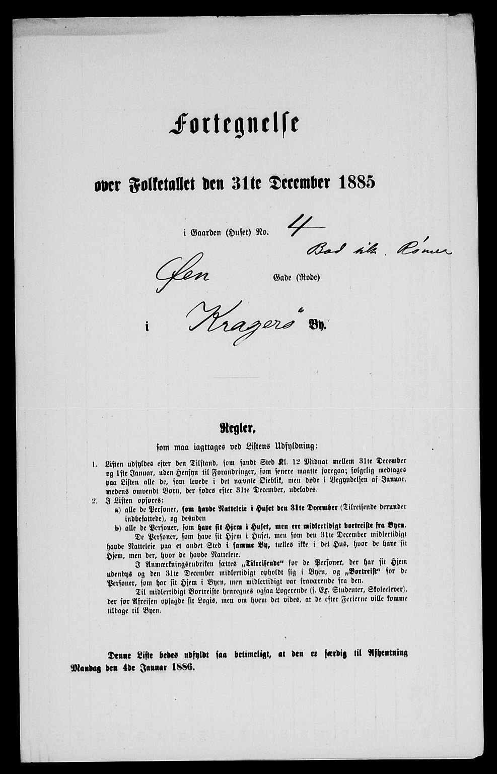 SAKO, 1885 census for 0801 Kragerø, 1885, p. 467