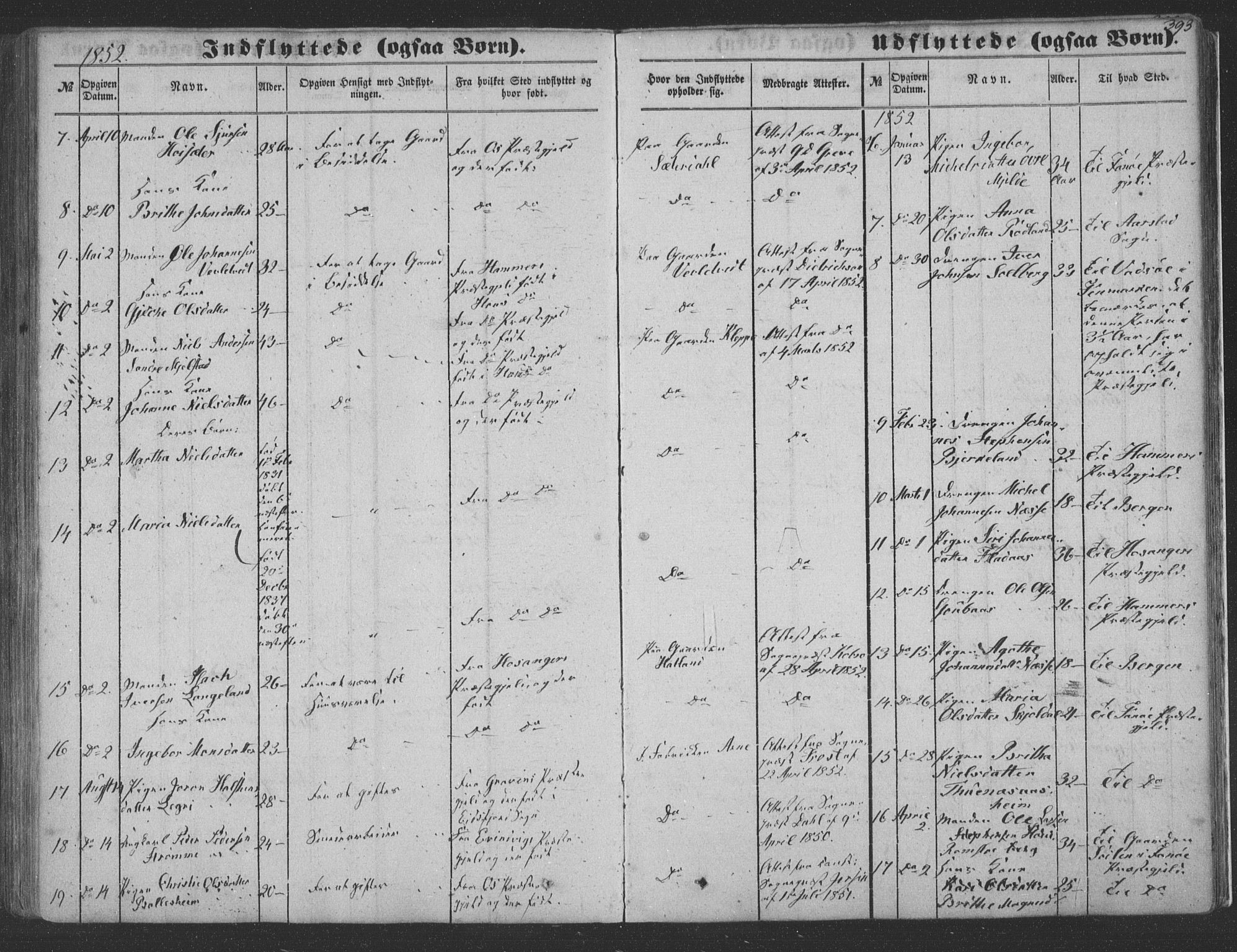 Haus sokneprestembete, AV/SAB-A-75601/H/Haa: Parish register (official) no. A 16 II, 1848-1857, p. 393