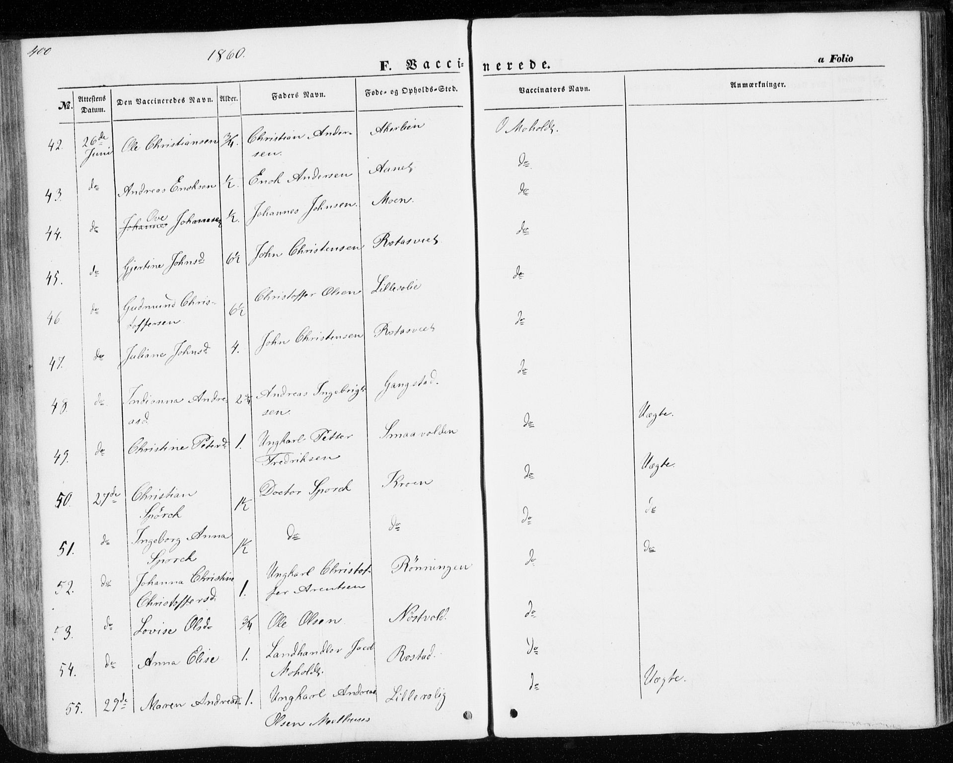 Ministerialprotokoller, klokkerbøker og fødselsregistre - Nord-Trøndelag, AV/SAT-A-1458/701/L0008: Parish register (official) no. 701A08 /1, 1854-1863, p. 400