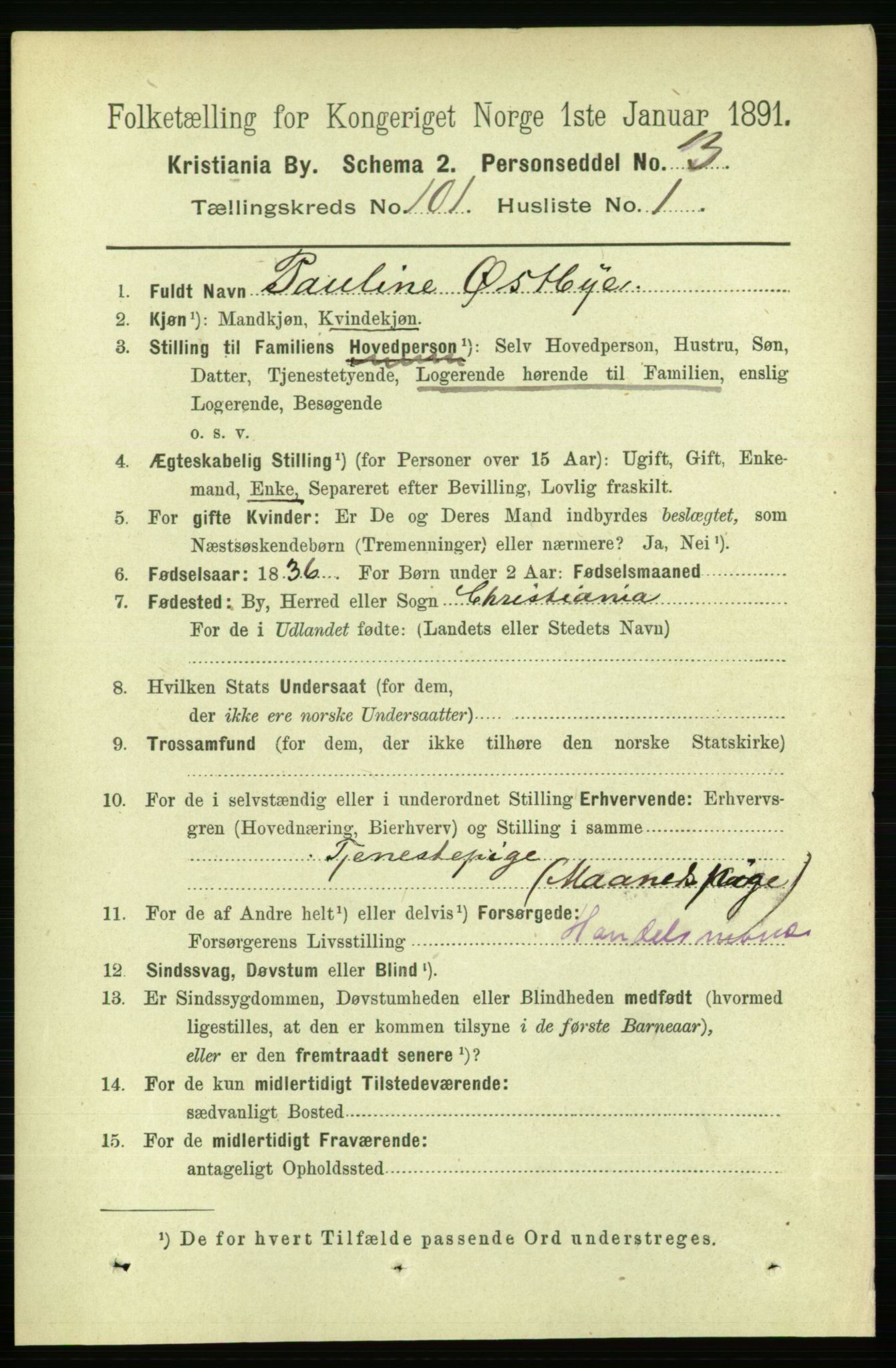 RA, 1891 census for 0301 Kristiania, 1891, p. 50008