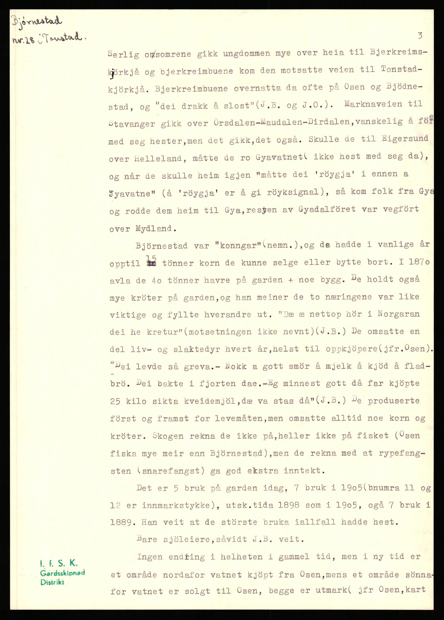 Instituttet for sammenlignende kulturforskning, RA/PA-0424/H/L0169: Eske D159: Manuskripter (1.trykk) distriktsgransking, 1922-1990, p. 518