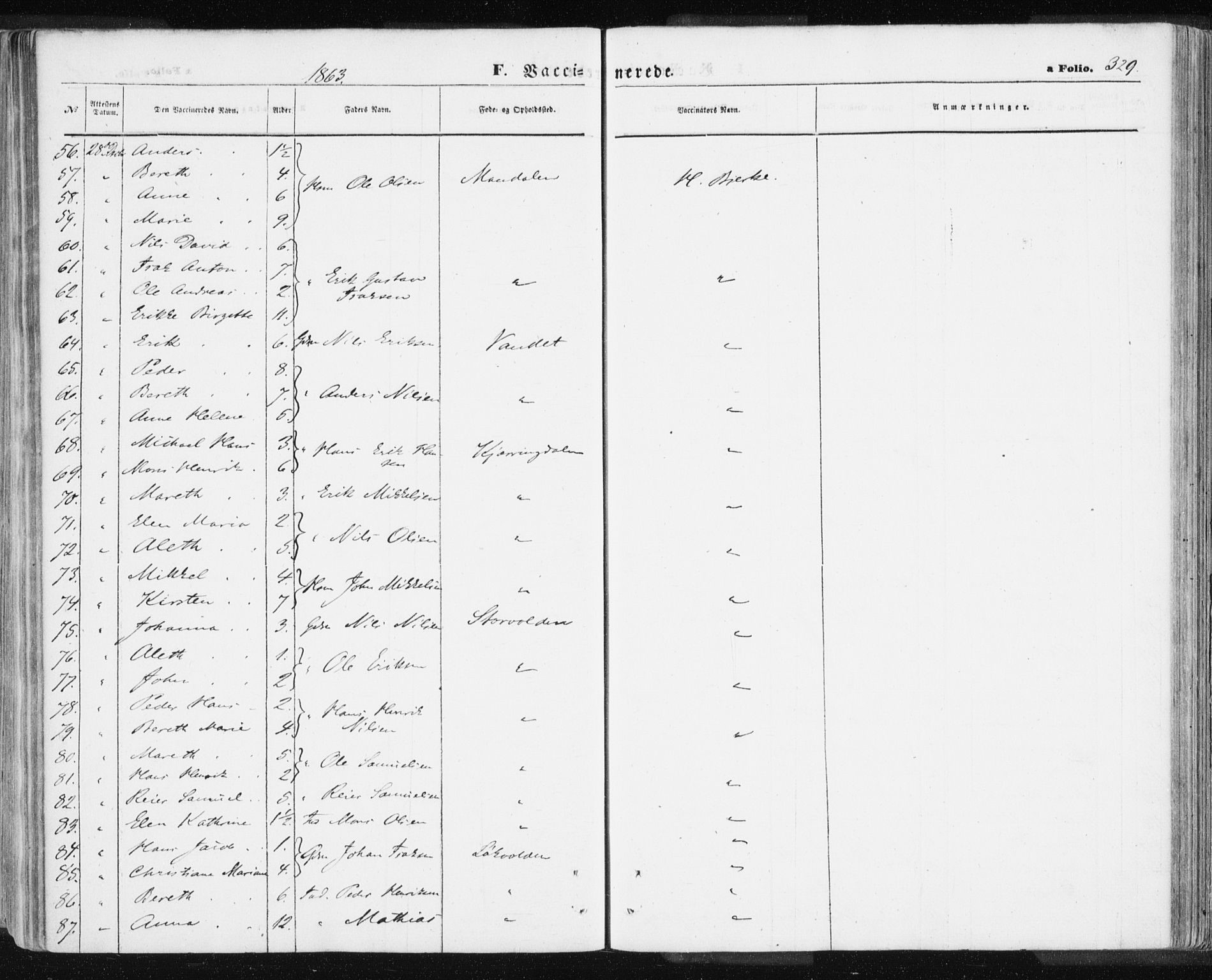 Lyngen sokneprestembete, AV/SATØ-S-1289/H/He/Hea/L0005kirke: Parish register (official) no. 5, 1859-1869, p. 329