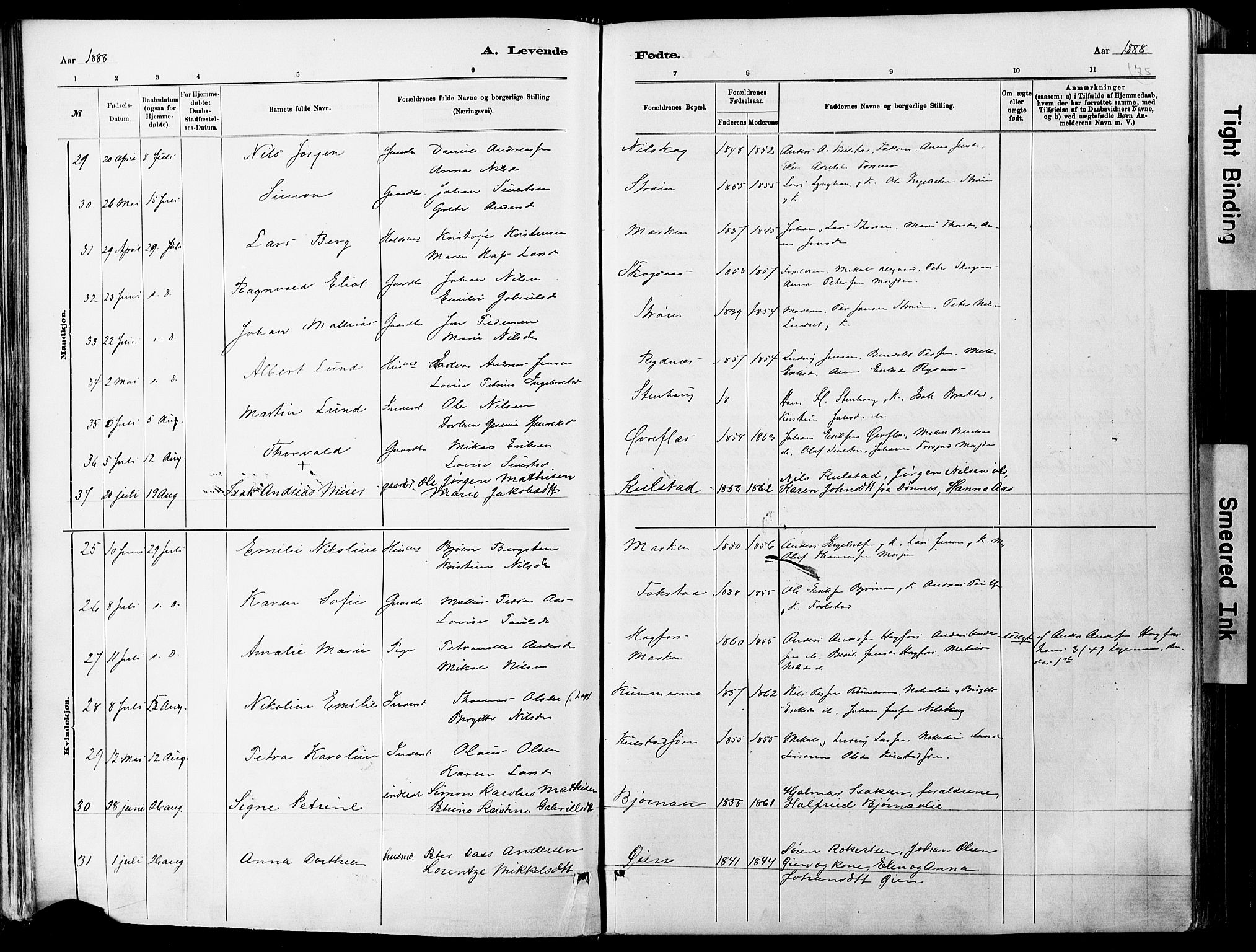 Ministerialprotokoller, klokkerbøker og fødselsregistre - Nordland, AV/SAT-A-1459/820/L0295: Parish register (official) no. 820A16, 1880-1896, p. 75