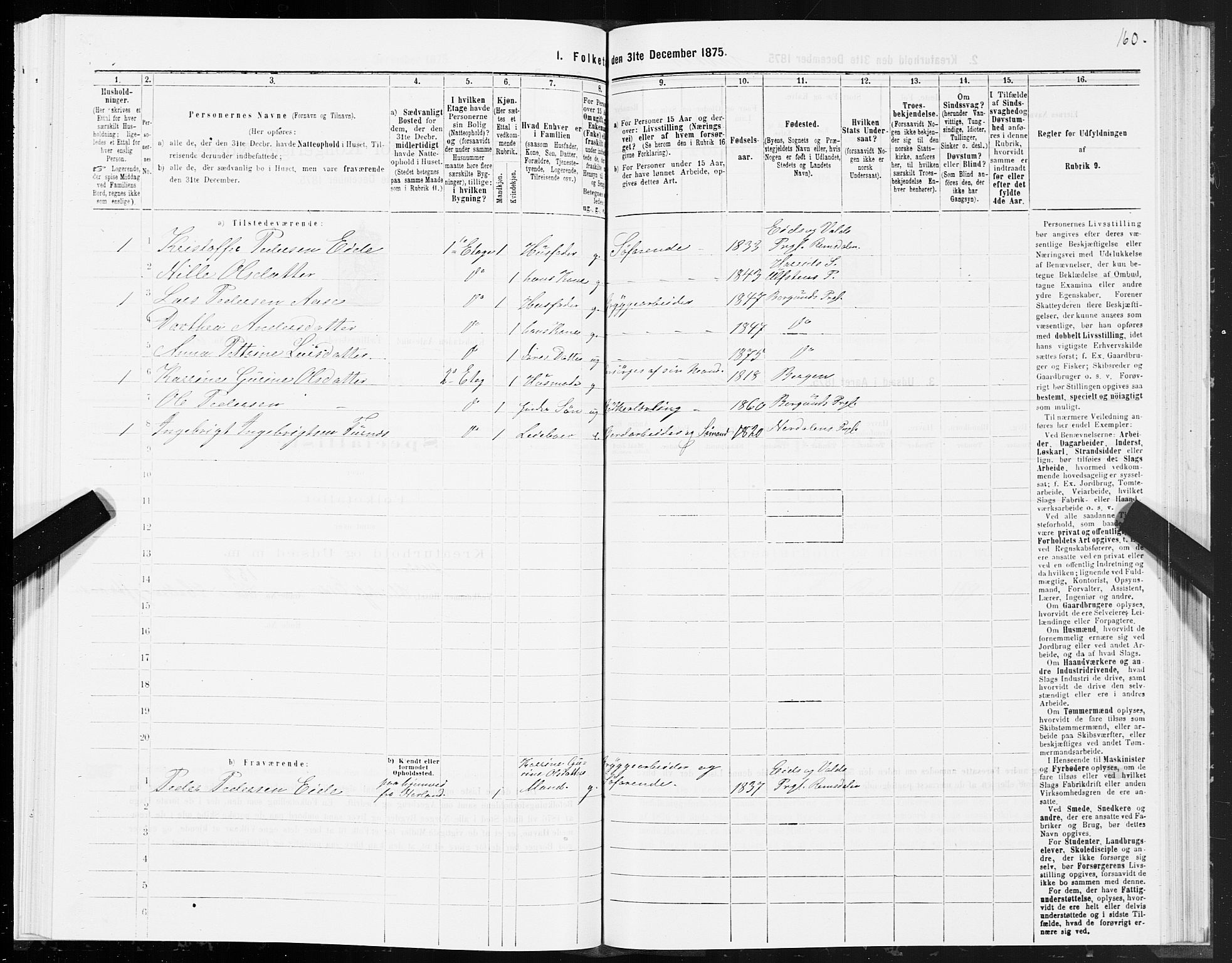 SAT, 1875 census for 1501P Ålesund, 1875, p. 2160