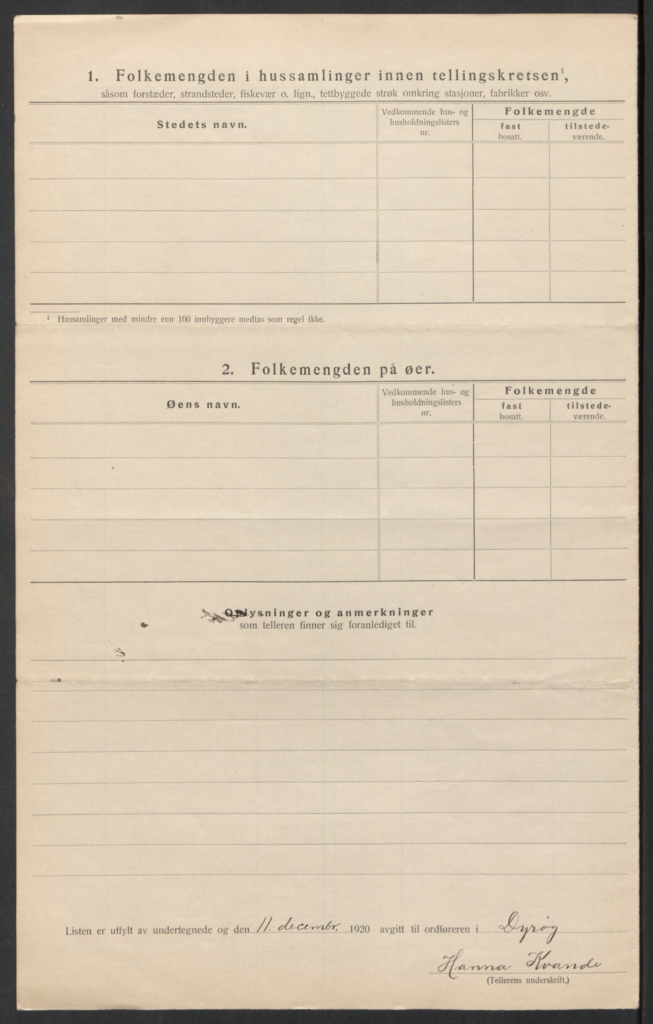 SATØ, 1920 census for Dyrøy, 1920, p. 15