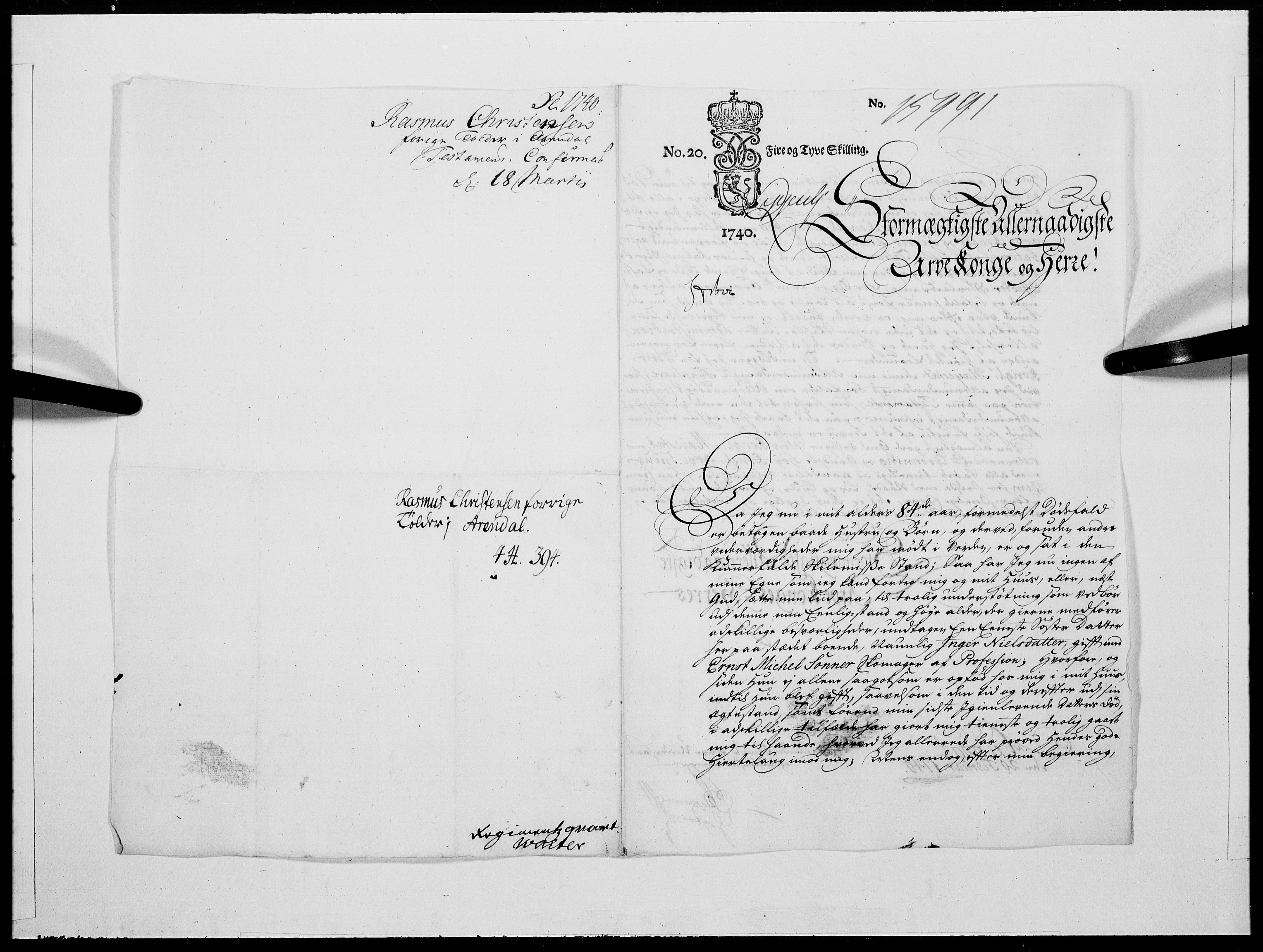 Danske Kanselli 1572-1799, AV/RA-EA-3023/F/Fc/Fcc/Fcca/L0131: Norske innlegg 1572-1799, 1740, p. 160