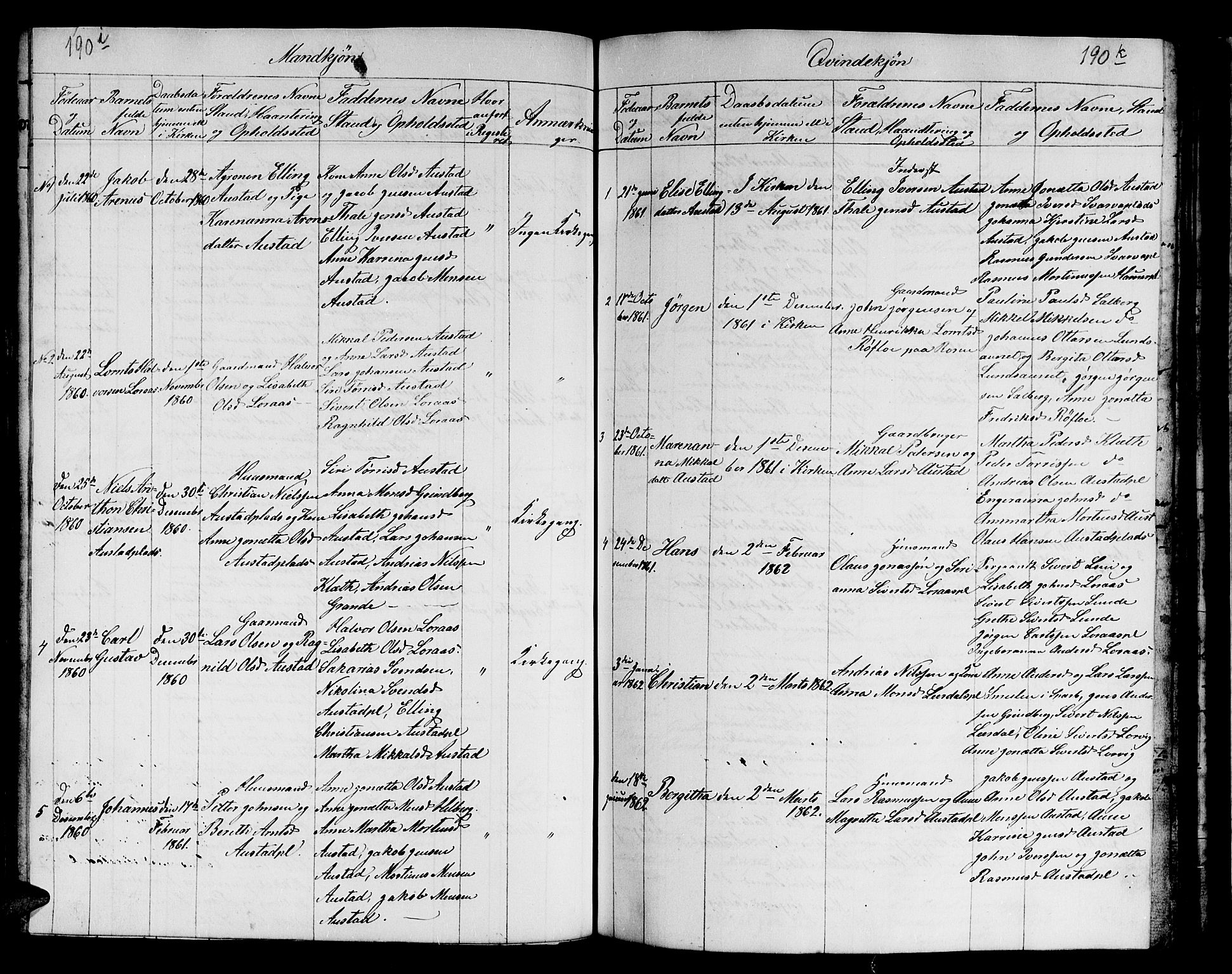 Ministerialprotokoller, klokkerbøker og fødselsregistre - Nord-Trøndelag, SAT/A-1458/731/L0310: Parish register (copy) no. 731C01, 1816-1874, p. 190i-190j
