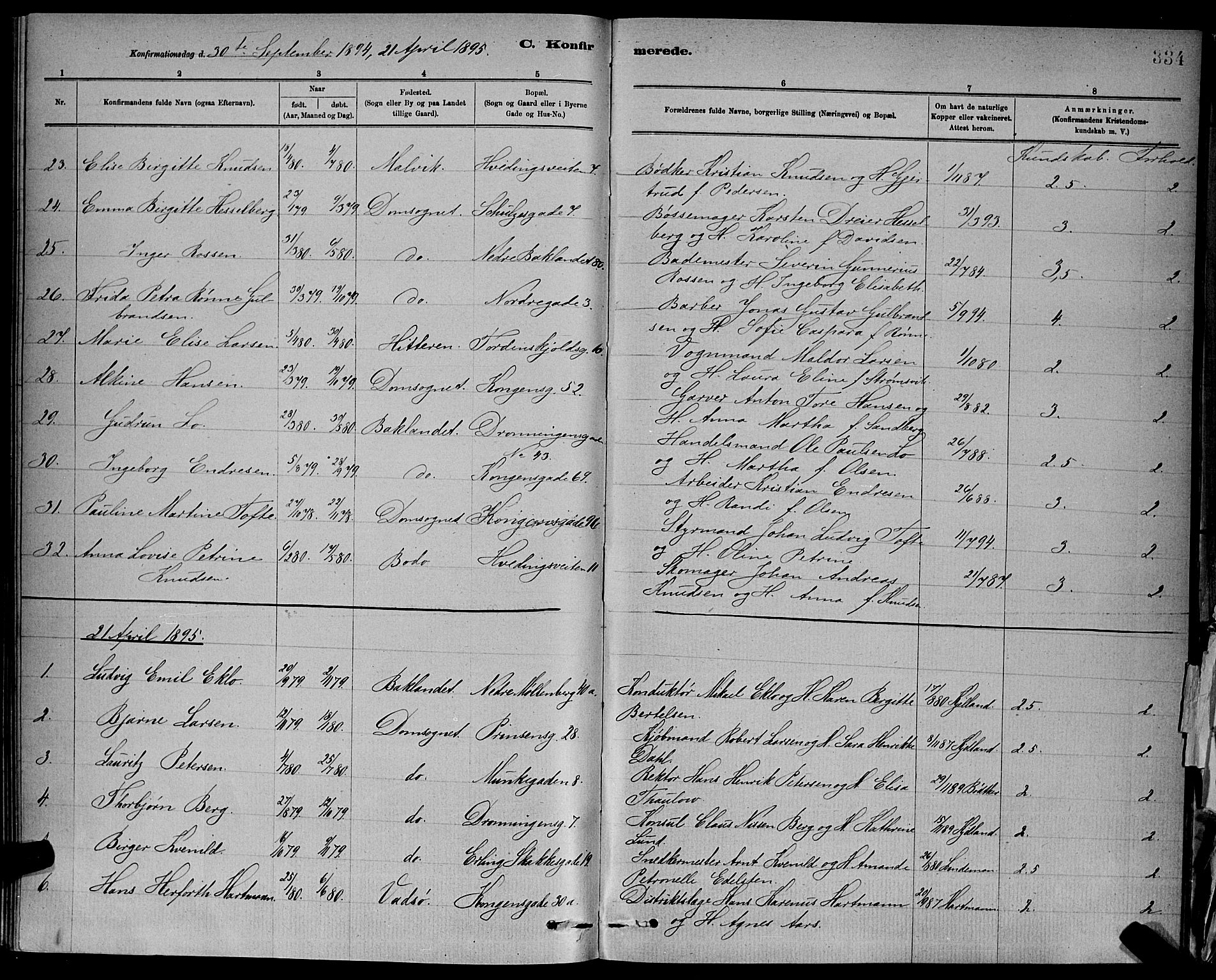 Ministerialprotokoller, klokkerbøker og fødselsregistre - Sør-Trøndelag, SAT/A-1456/601/L0092: Parish register (copy) no. 601C10, 1884-1897, p. 334