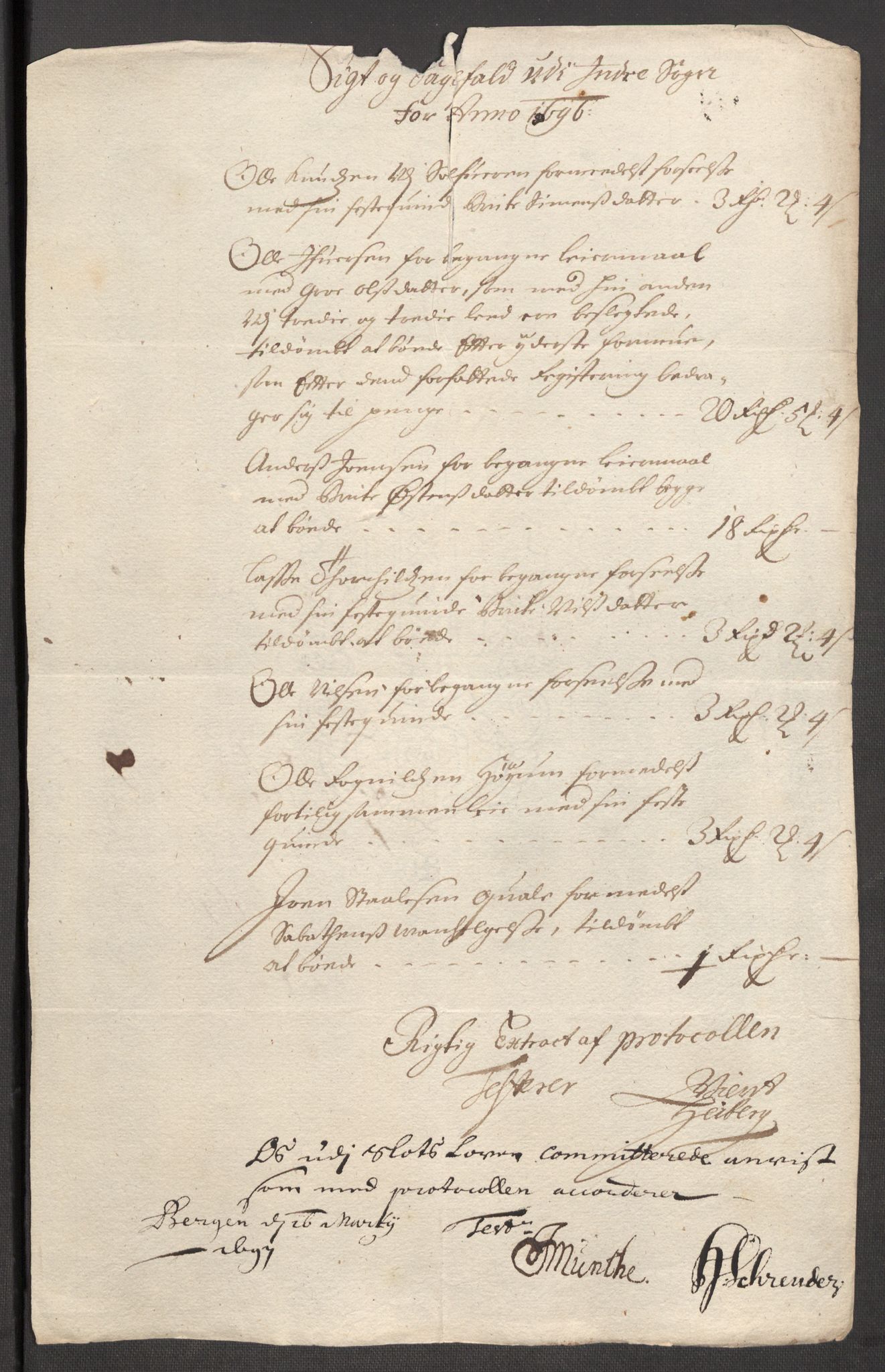 Rentekammeret inntil 1814, Reviderte regnskaper, Fogderegnskap, AV/RA-EA-4092/R52/L3309: Fogderegnskap Sogn, 1696-1697, p. 186