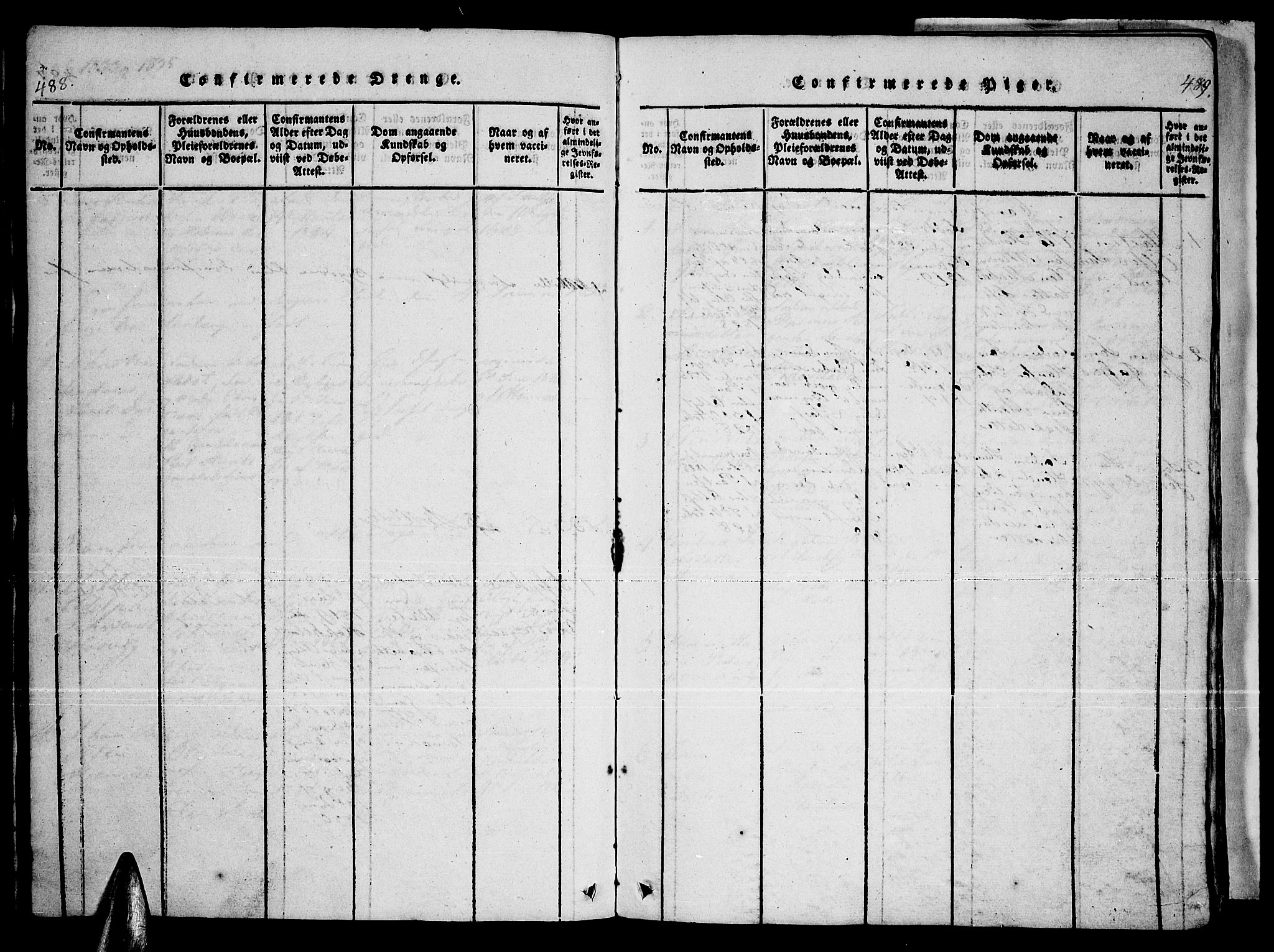Loppa sokneprestkontor, SATØ/S-1339/H/Ha/L0003kirke: Parish register (official) no. 3, 1820-1848, p. 488-489