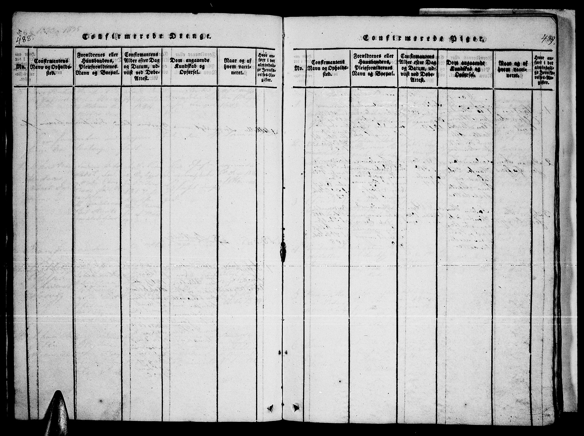 Loppa sokneprestkontor, AV/SATØ-S-1339/H/Ha/L0003kirke: Parish register (official) no. 3, 1820-1848, p. 488-489