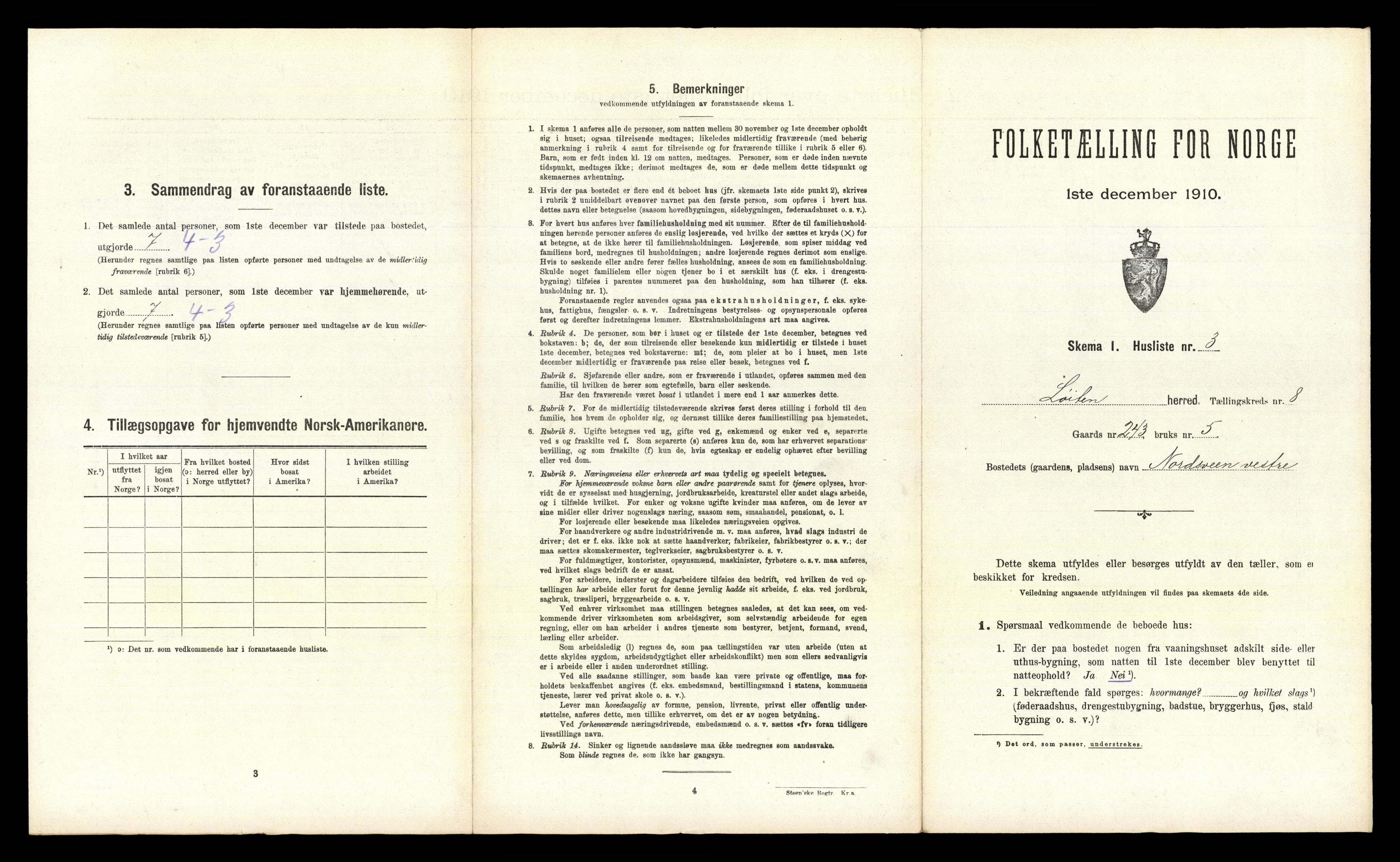 RA, 1910 census for Løten, 1910, p. 2012