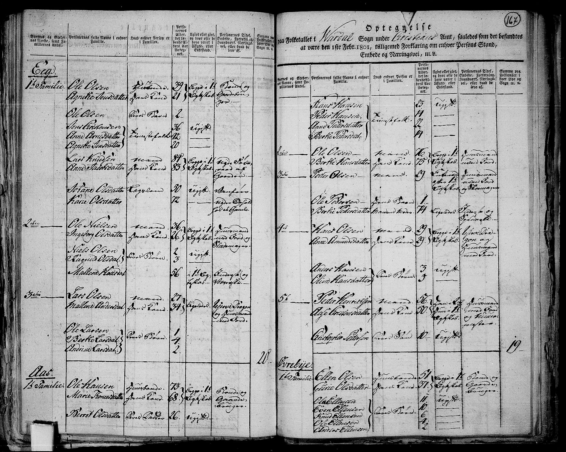 RA, 1801 census for 0527P Vardal, 1801, p. 166b-167a