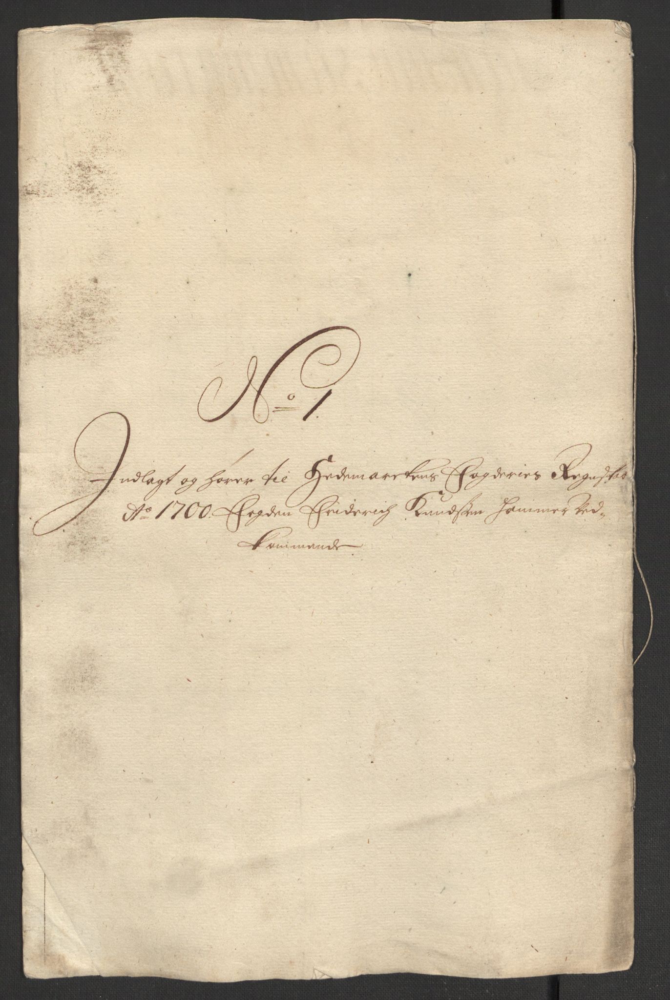 Rentekammeret inntil 1814, Reviderte regnskaper, Fogderegnskap, AV/RA-EA-4092/R16/L1039: Fogderegnskap Hedmark, 1700, p. 40