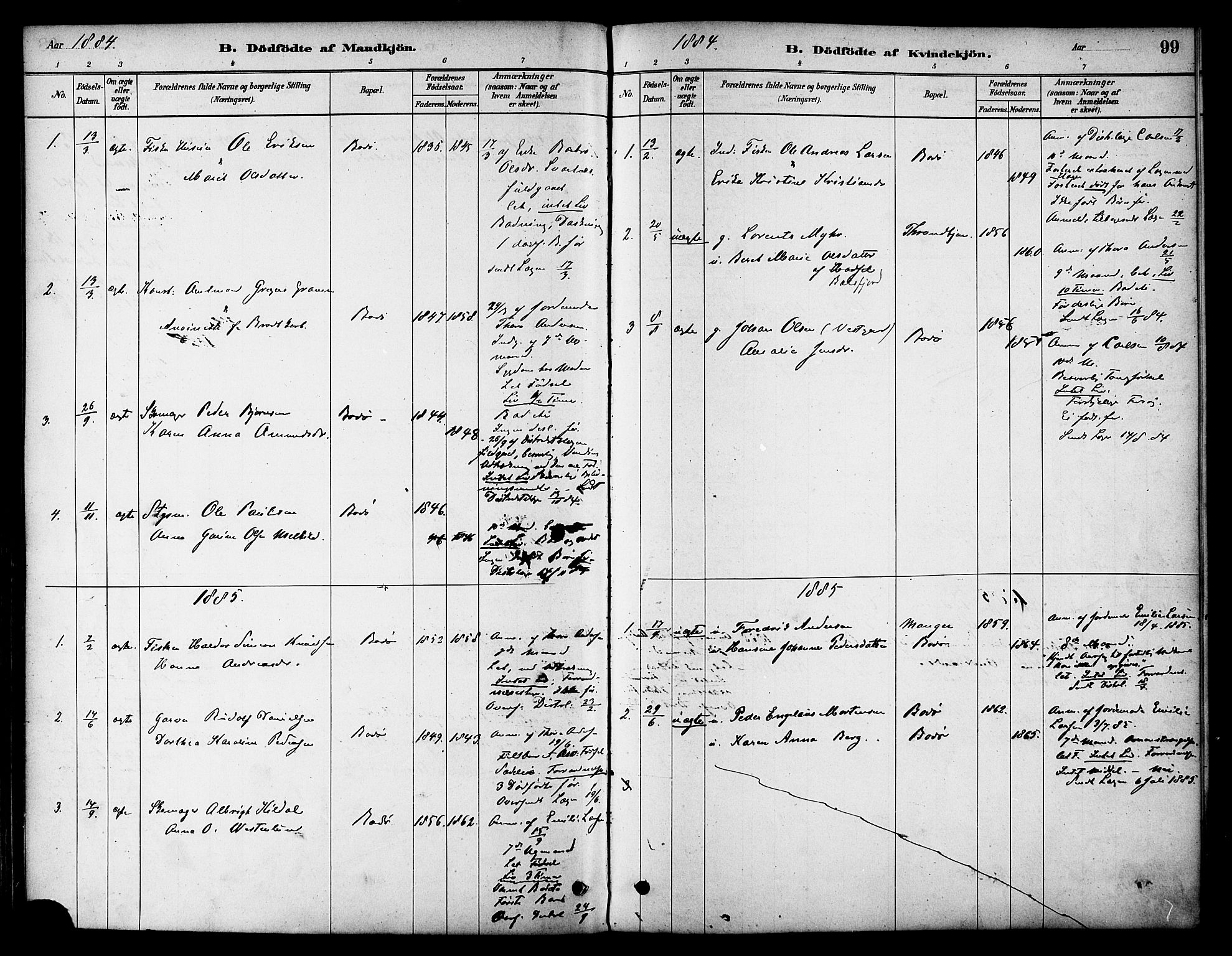 Ministerialprotokoller, klokkerbøker og fødselsregistre - Nordland, SAT/A-1459/801/L0030: Parish register (copy) no. 801C05, 1879-1887, p. 99