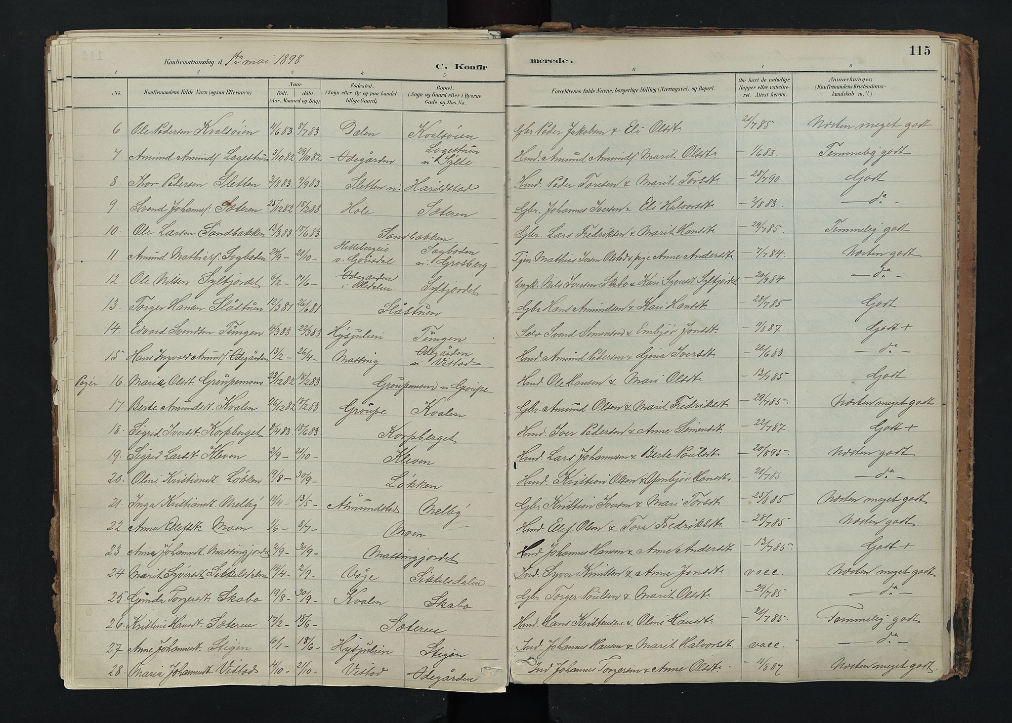 Nord-Fron prestekontor, AV/SAH-PREST-080/H/Ha/Haa/L0005: Parish register (official) no. 5, 1884-1914, p. 115