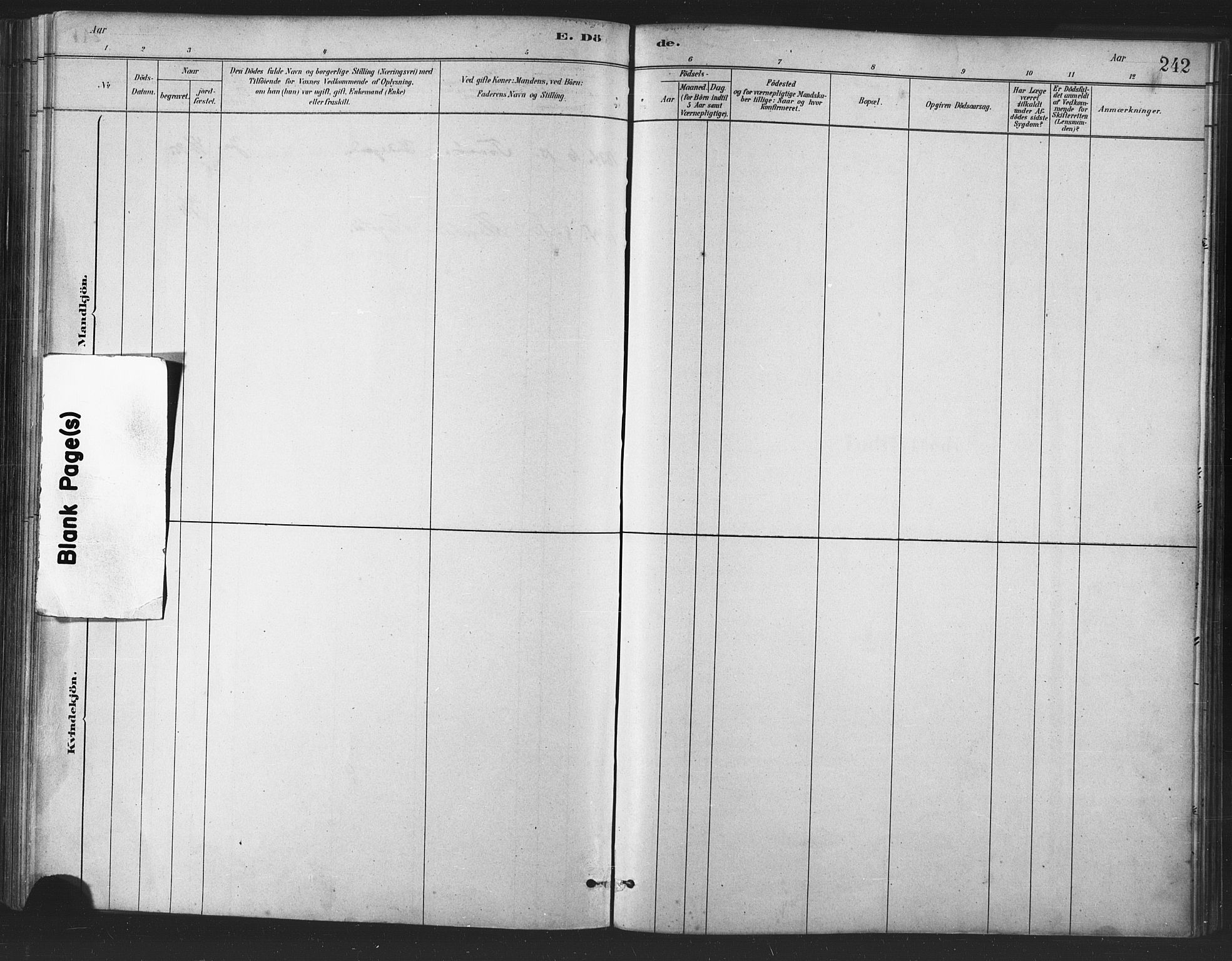 Berg sokneprestkontor, AV/SATØ-S-1318/G/Ga/Gaa/L0004kirke: Parish register (official) no. 4, 1880-1894, p. 242