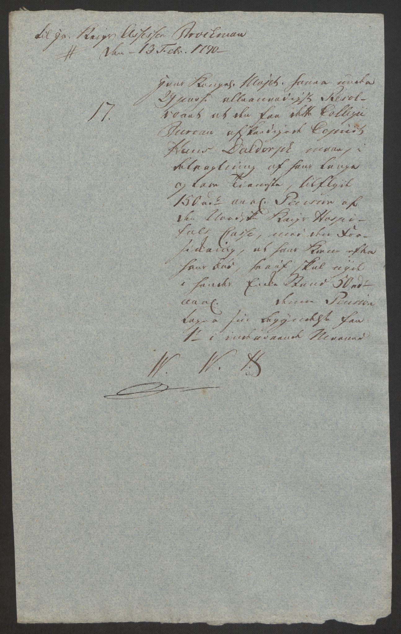 Forsvaret, Den norske kvesthuskasse/krigshospitalkasse, AV/RA-RAFA-1887/F/Fa/L0008: Konsepter, 1790-1793, p. 39