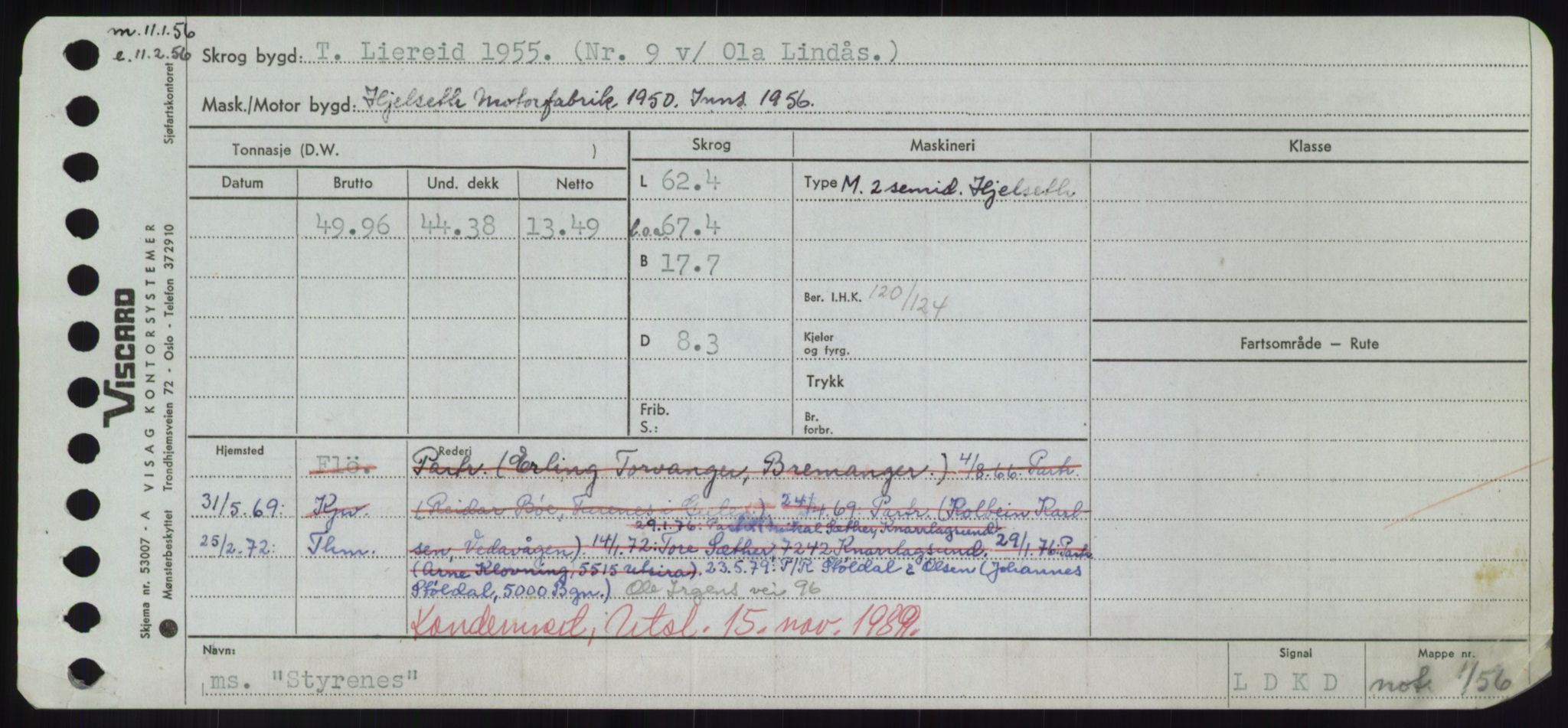 Sjøfartsdirektoratet med forløpere, Skipsmålingen, RA/S-1627/H/Hd/L0036: Fartøy, St, p. 721